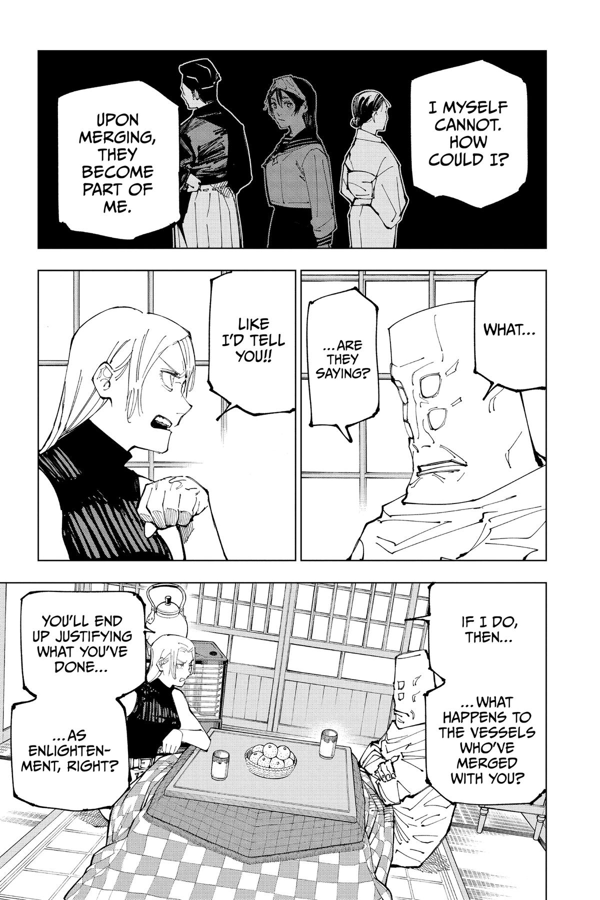 Jujutsu Kaisen Manga Chapter 202 page 5 - Blood and Oil scene