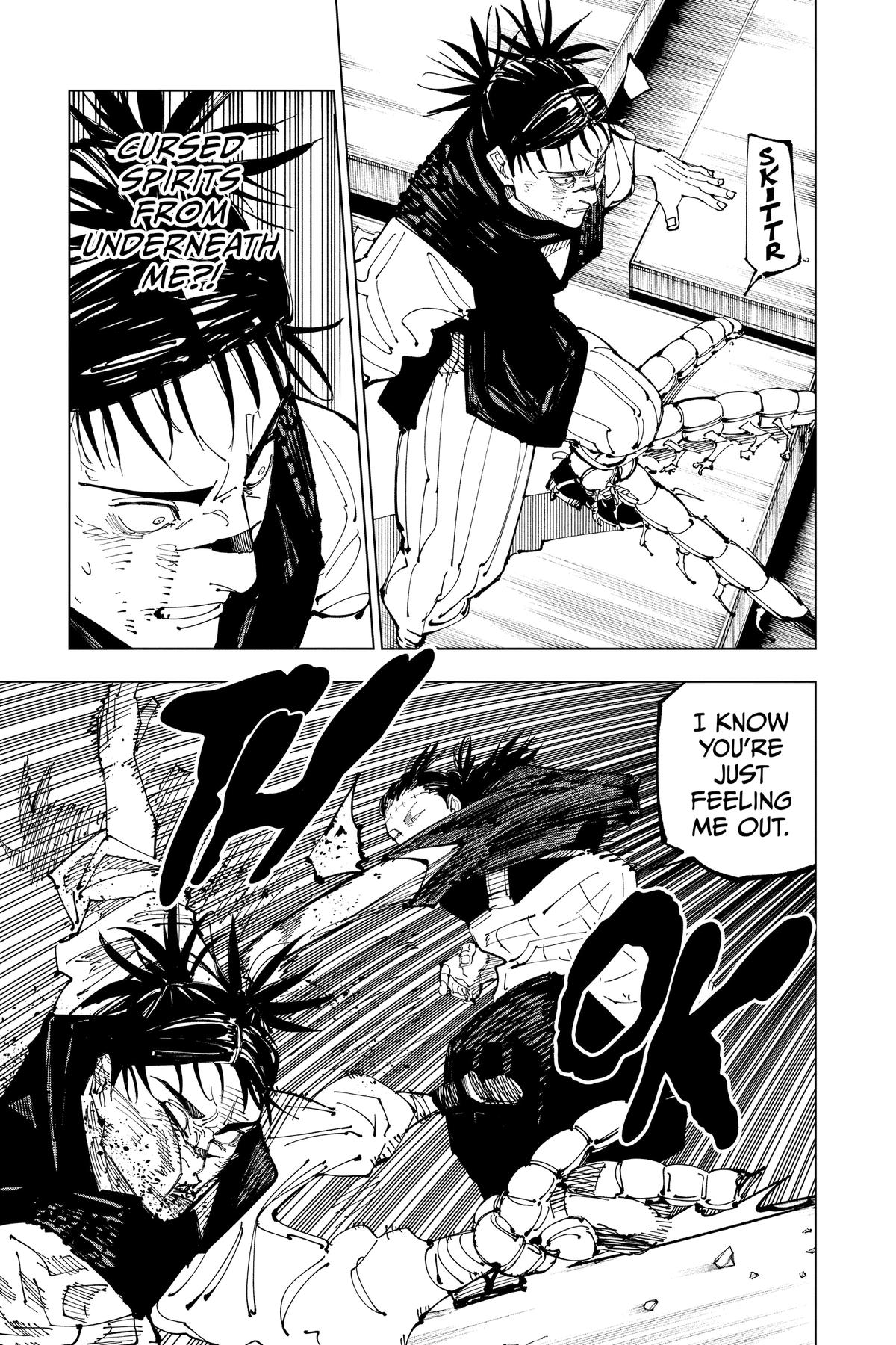 Jujutsu Kaisen Manga Chapter 203 page 10 - Blood and Oil, Part 2 scene