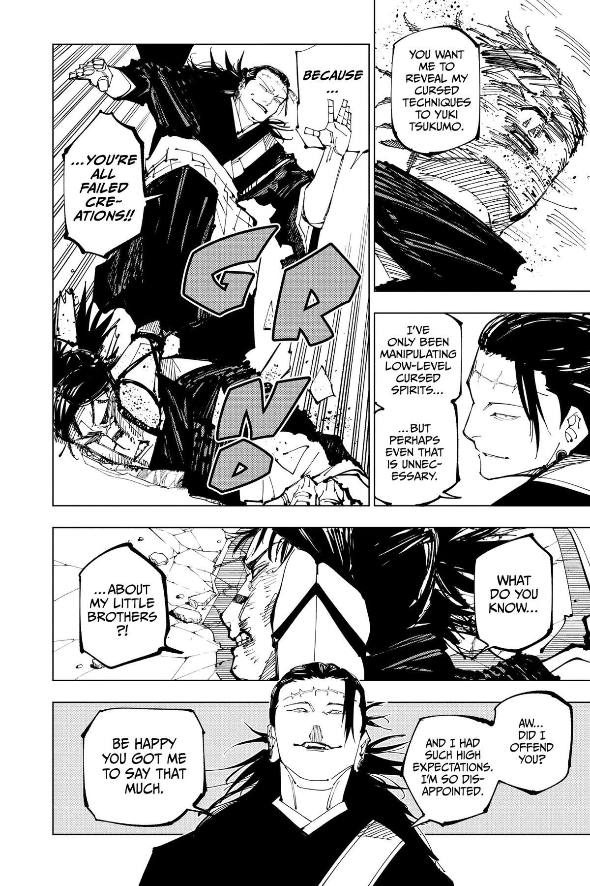 Jujutsu Kaisen Manga Chapter 203 page 11 - Blood and Oil, Part 2 scene