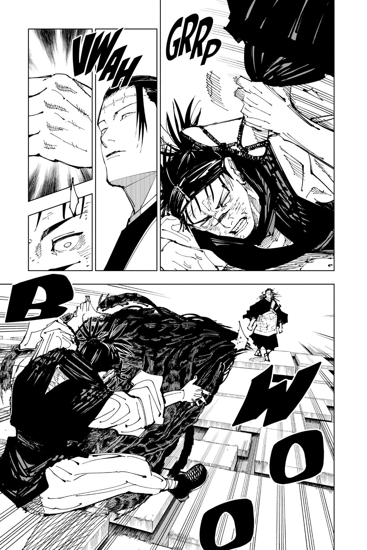 Jujutsu Kaisen Manga Chapter 203 page 12 - Blood and Oil, Part 2 scene