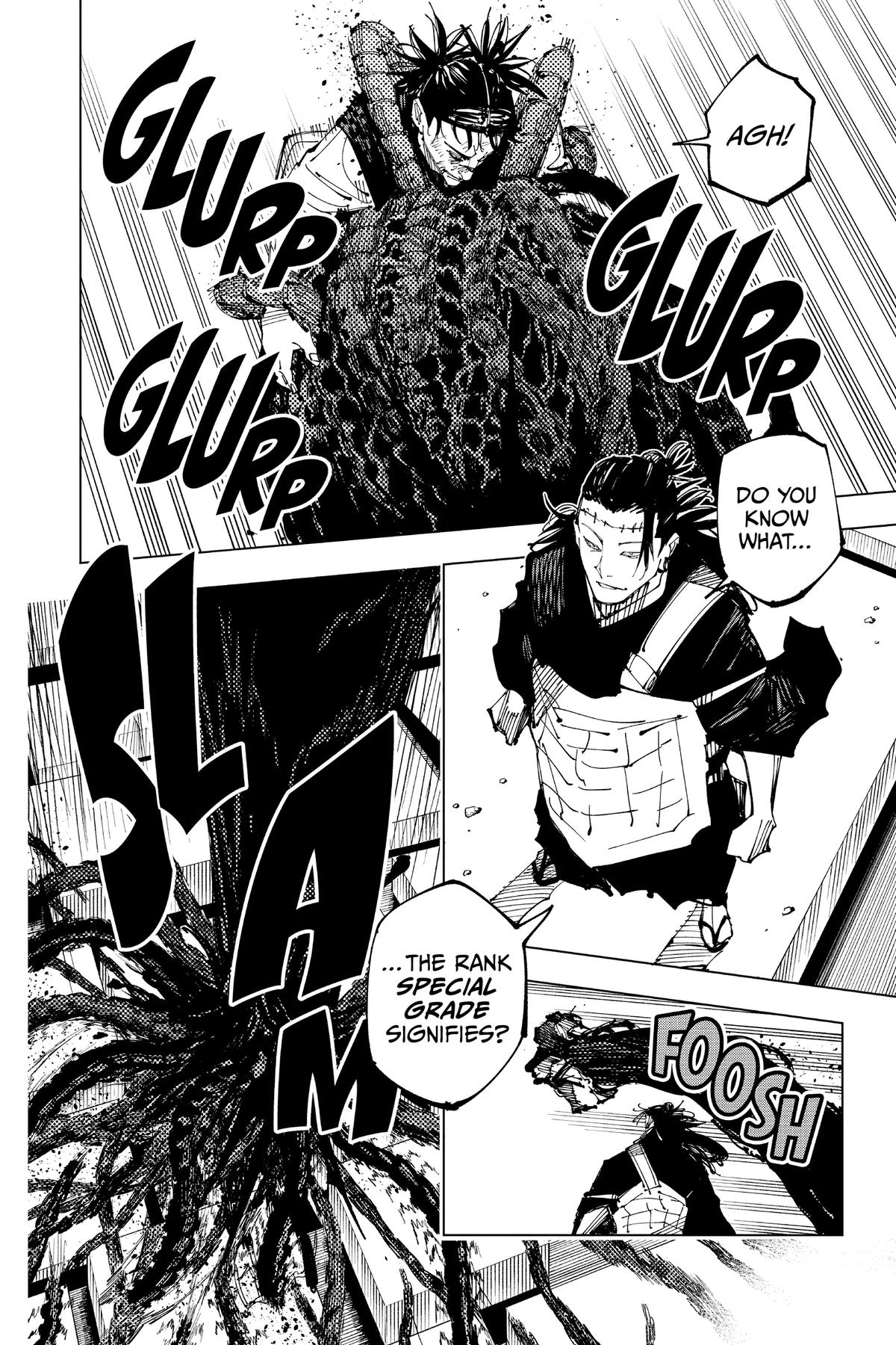 Jujutsu Kaisen Manga Chapter 203 page 13 - Blood and Oil, Part 2 scene