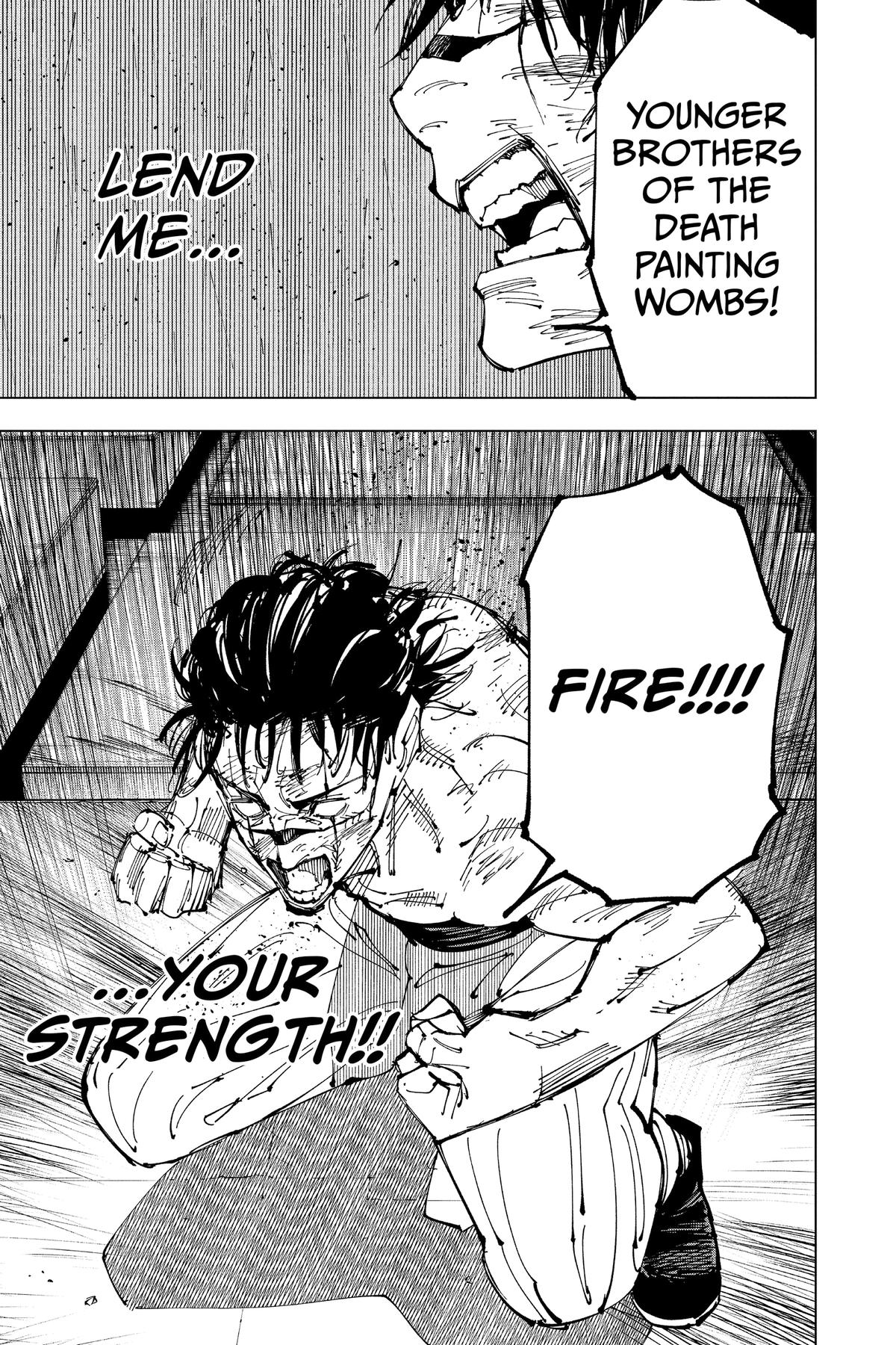 Jujutsu Kaisen Manga Chapter 203 page 18 - Blood and Oil, Part 2 scene