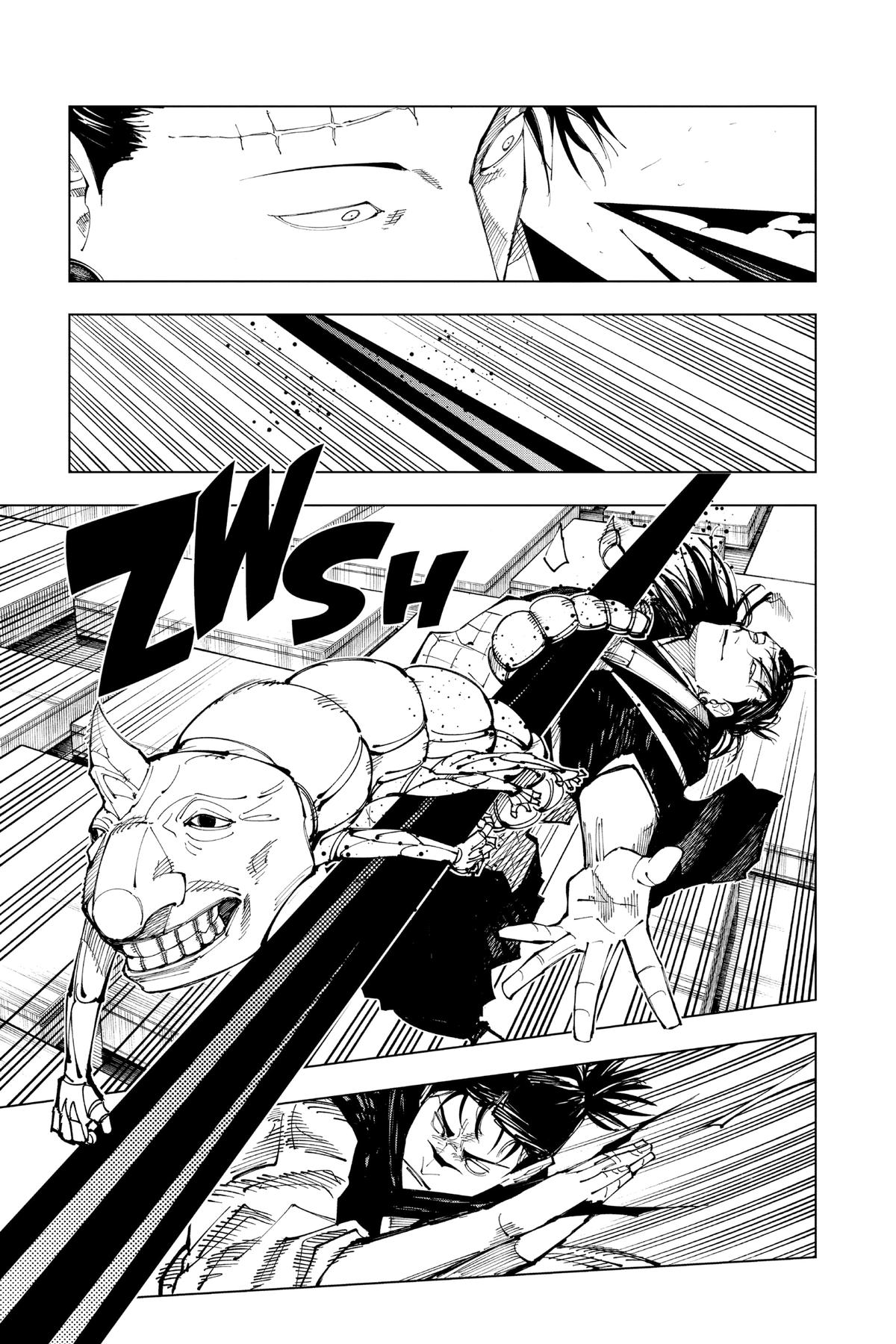 Jujutsu Kaisen Manga Chapter 203 page 3 - Blood and Oil, Part 2 scene