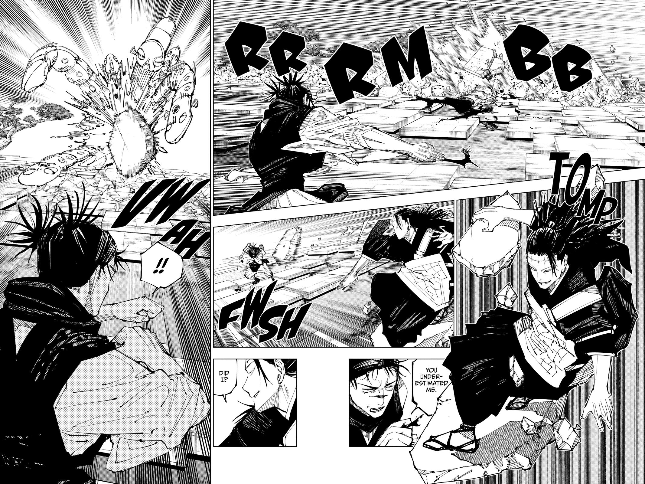 Jujutsu Kaisen Manga Chapter 203 page 4 - Blood and Oil, Part 2 scene