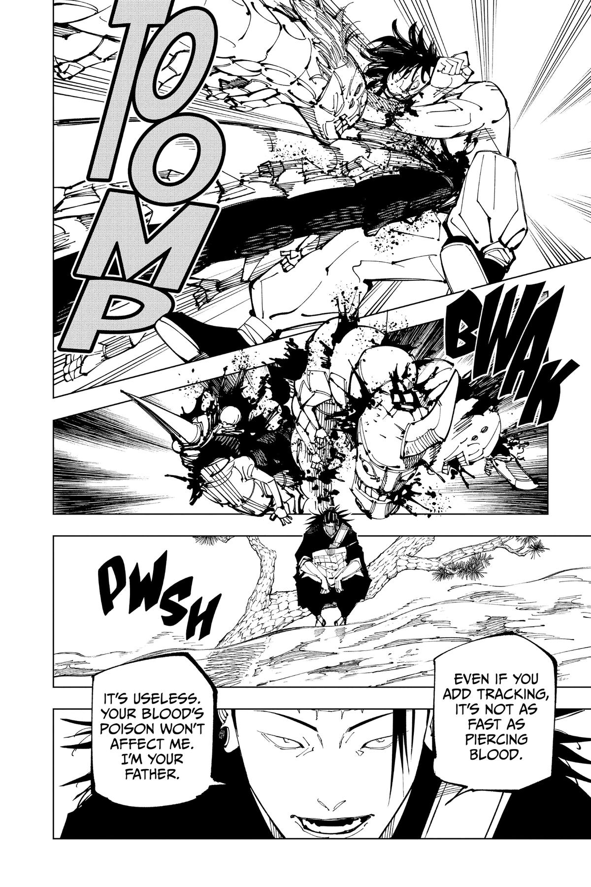 Jujutsu Kaisen Manga Chapter 204 page 10 - Blood and Oil, Part 3 scene