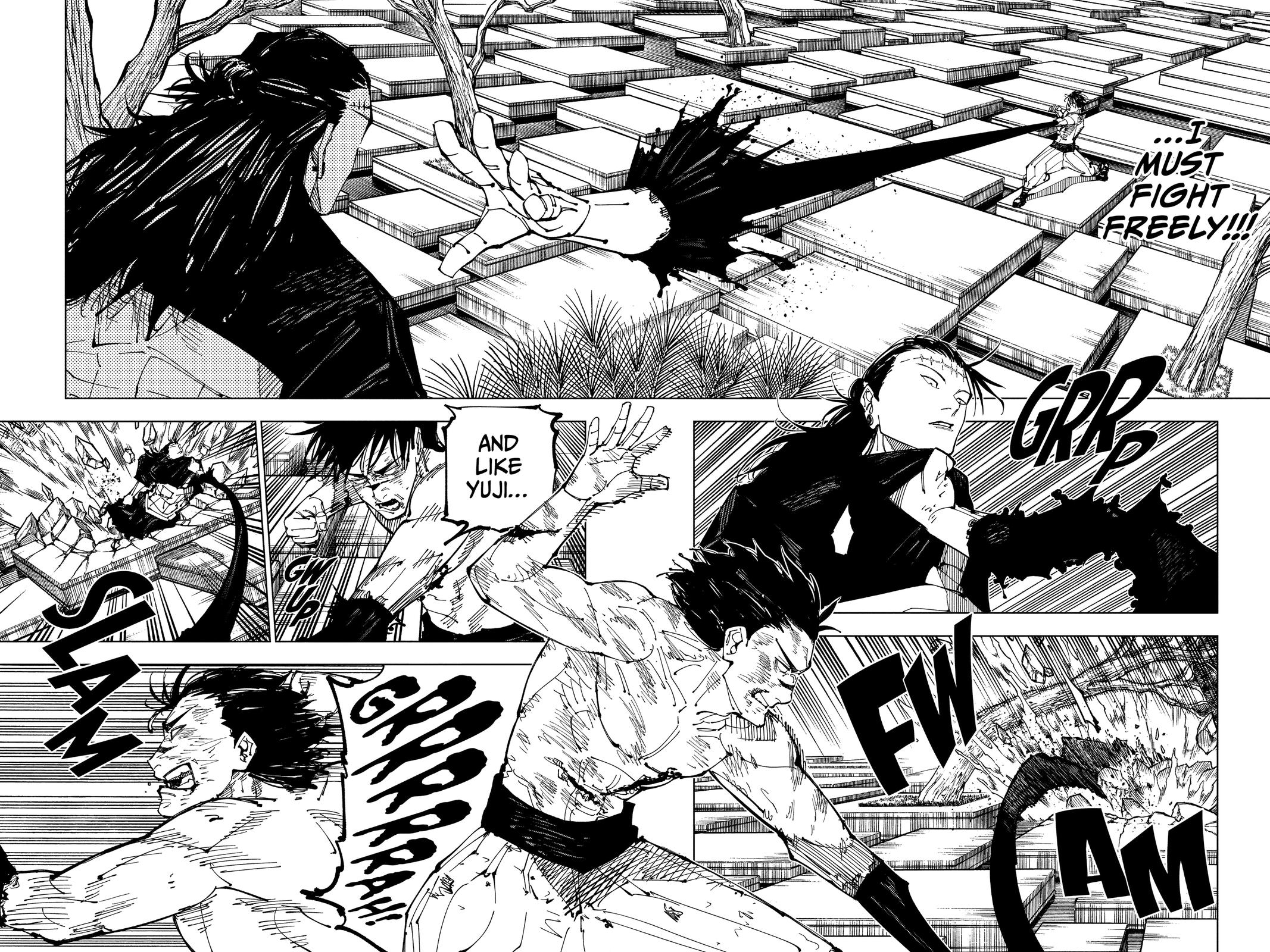 Jujutsu Kaisen Manga Chapter 204 page 12 - Blood and Oil, Part 3 scene