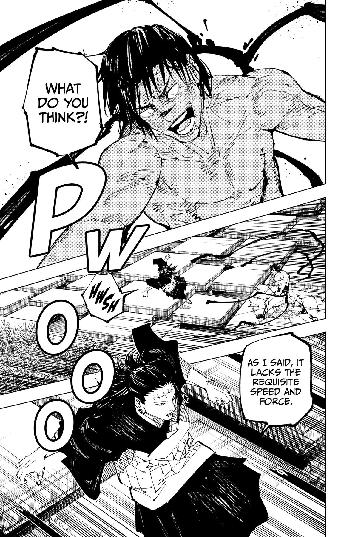 Jujutsu Kaisen Manga Chapter 204 page 14 - Blood and Oil, Part 3 scene