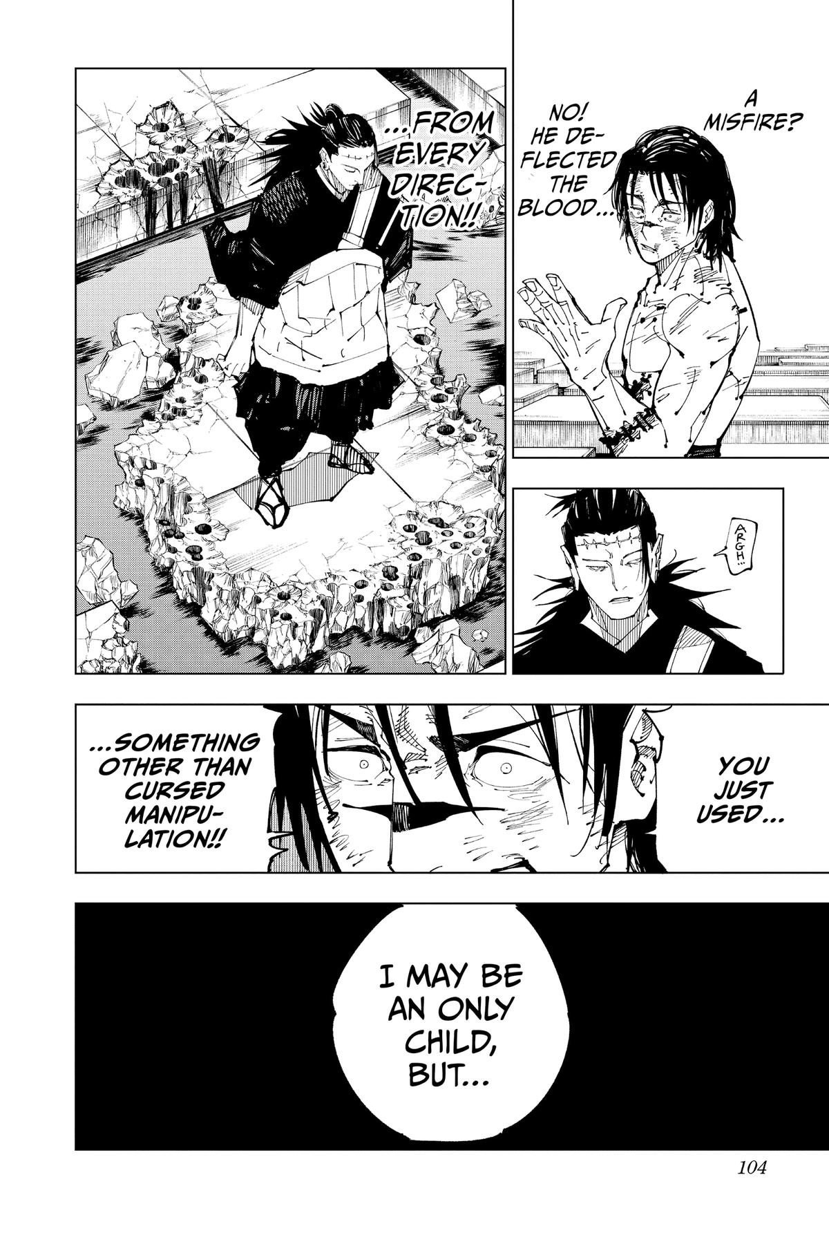 Jujutsu Kaisen Manga Chapter 204 page 17 - Blood and Oil, Part 3 scene