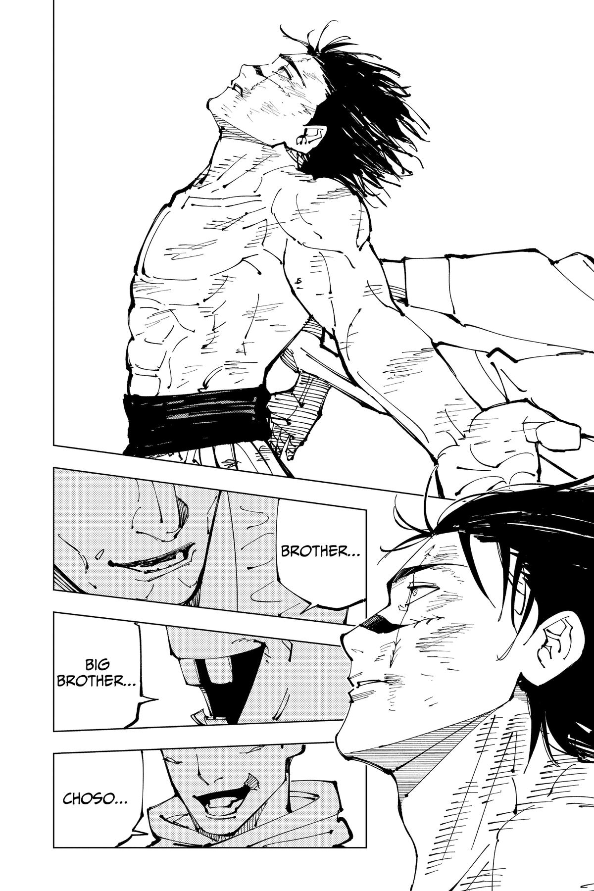 Jujutsu Kaisen Manga Chapter 204 page 2 - Blood and Oil, Part 3 scene