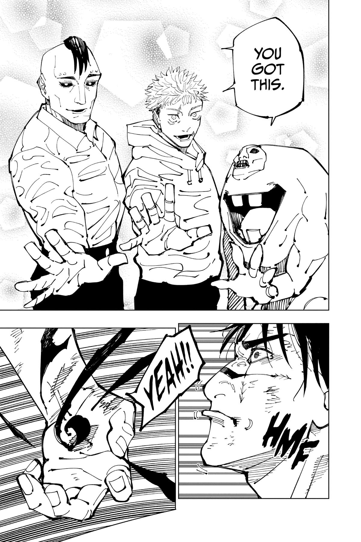 Jujutsu Kaisen Manga Chapter 204 page 3 - Blood and Oil, Part 3 scene
