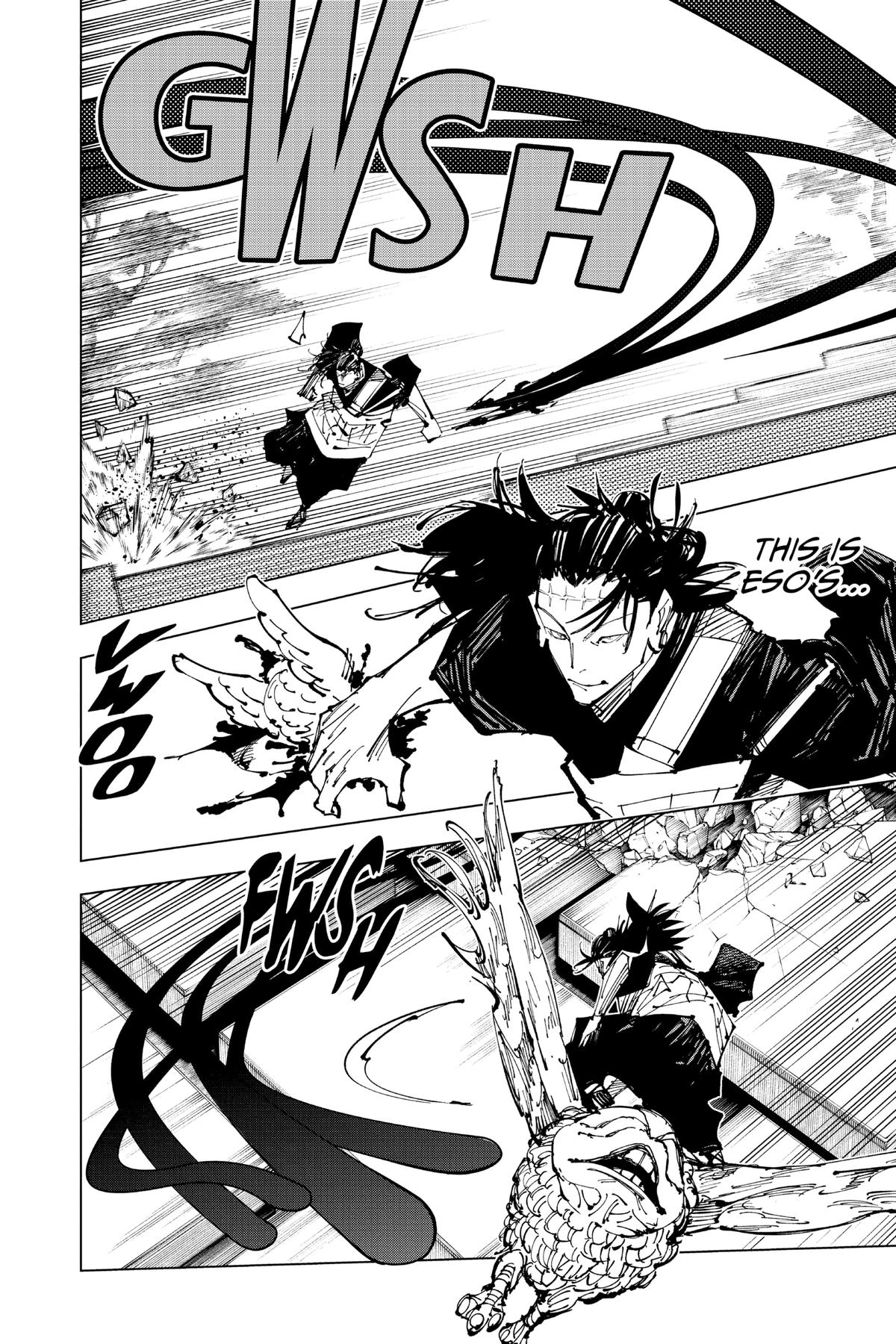 Jujutsu Kaisen Manga Chapter 204 page 6 - Blood and Oil, Part 3 scene