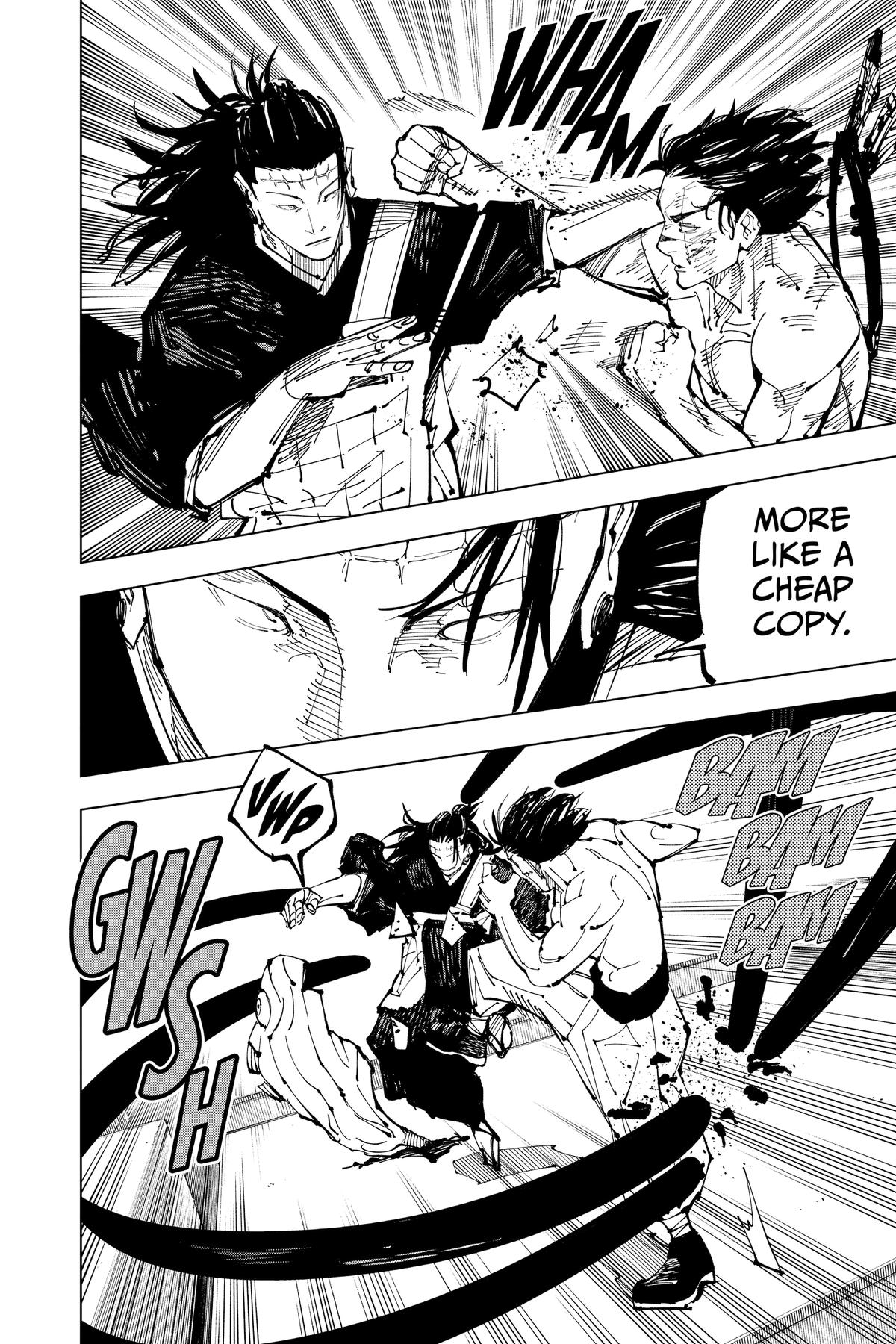 Jujutsu Kaisen Manga Chapter 204 page 8 - Blood and Oil, Part 3 scene
