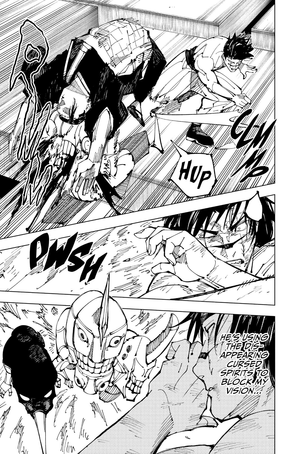 Jujutsu Kaisen Manga Chapter 204 page 9 - Blood and Oil, Part 3 scene