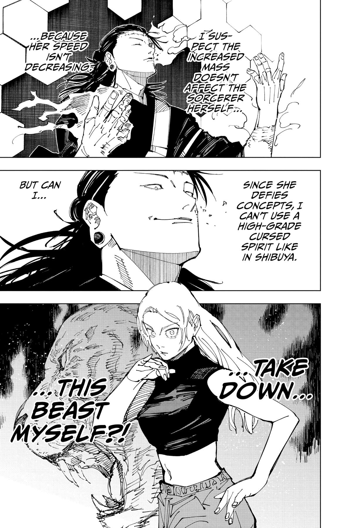Jujutsu Kaisen Manga Chapter 205 page 11 - Stars and Oil scene