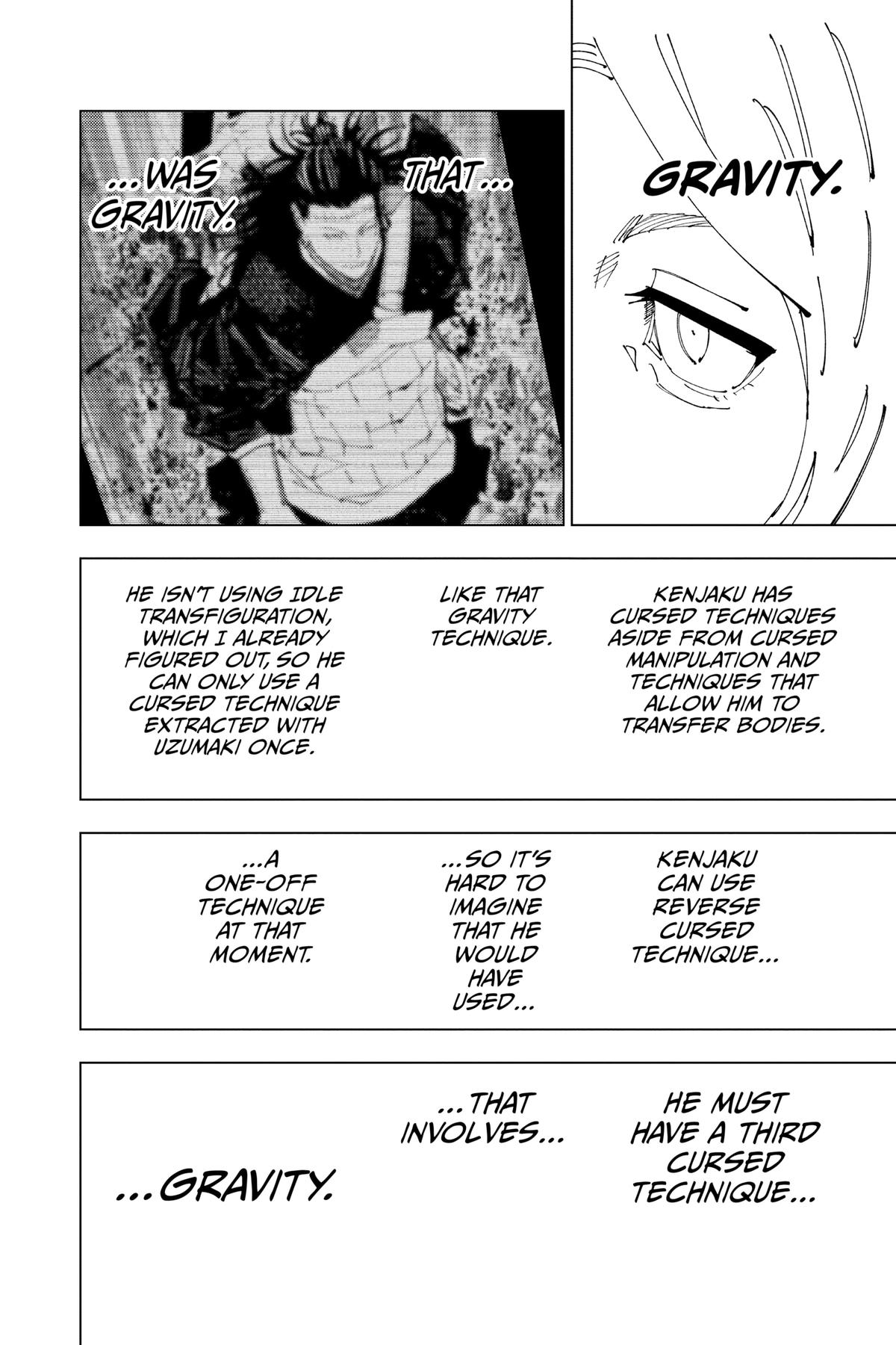 Jujutsu Kaisen Manga Chapter 205 page 12 - Stars and Oil scene