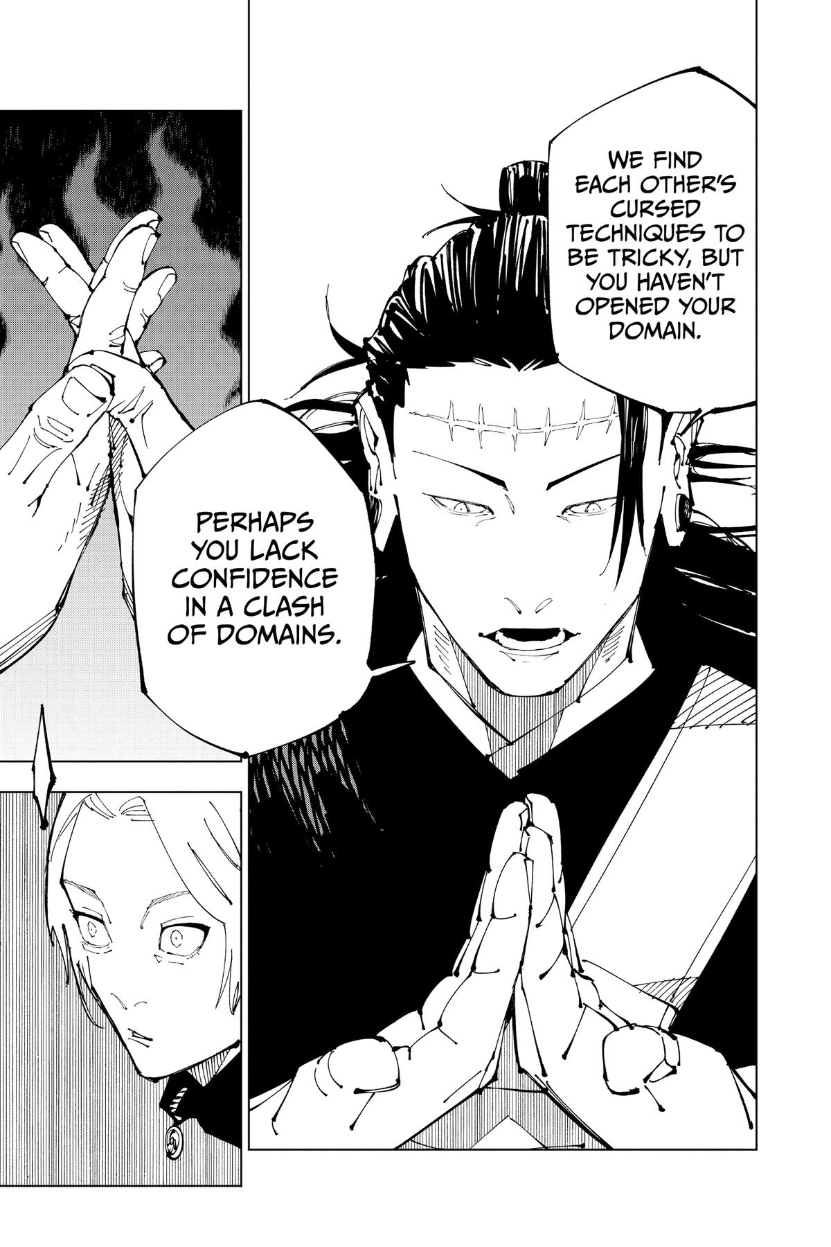 Jujutsu Kaisen Manga Chapter 205 page 15 - Stars and Oil scene