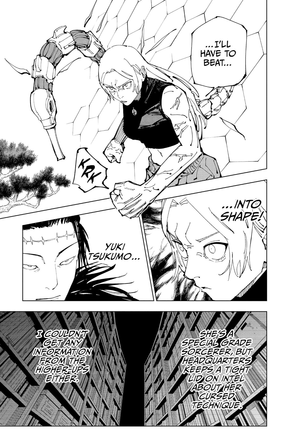 Jujutsu Kaisen Manga Chapter 205 page 3 - Stars and Oil scene