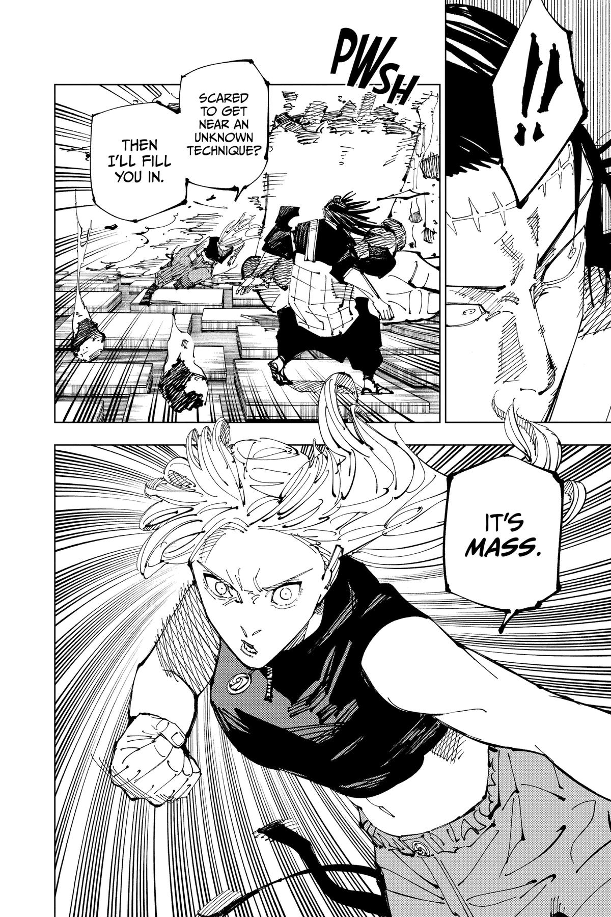 Jujutsu Kaisen Manga Chapter 205 page 6 - Stars and Oil scene