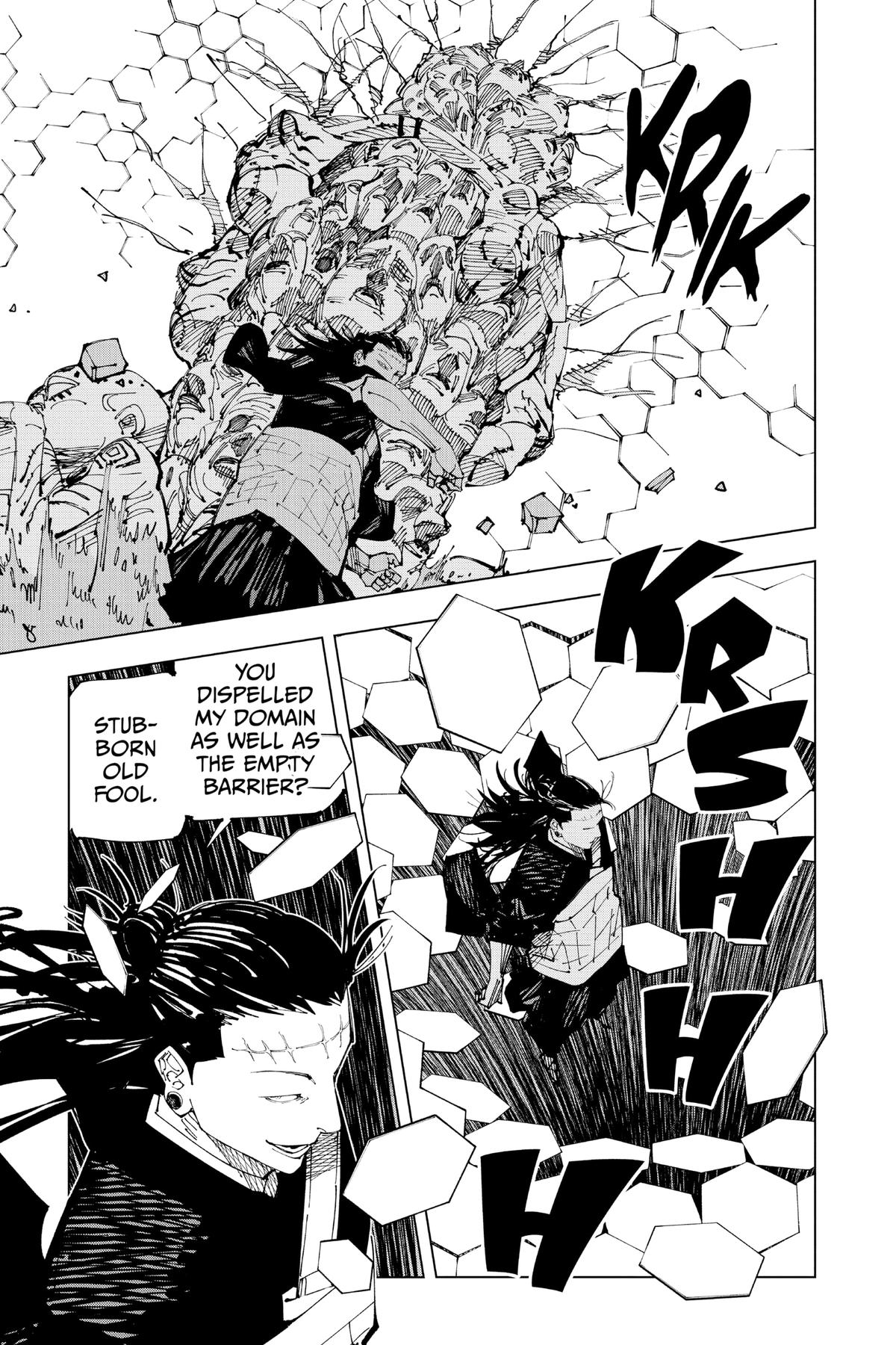 Jujutsu Kaisen Manga Chapter 206 page 11 - Stars and Oil, Part 2 scene