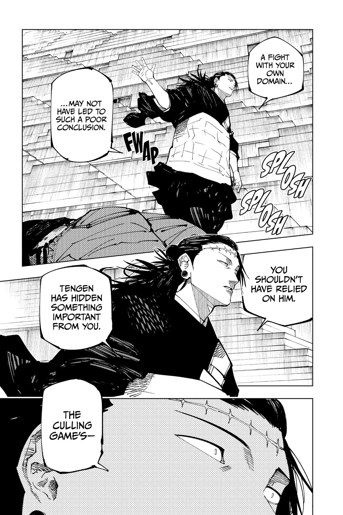 Jujutsu Kaisen Manga Chapter 206 page 13 - Stars and Oil, Part 2 scene