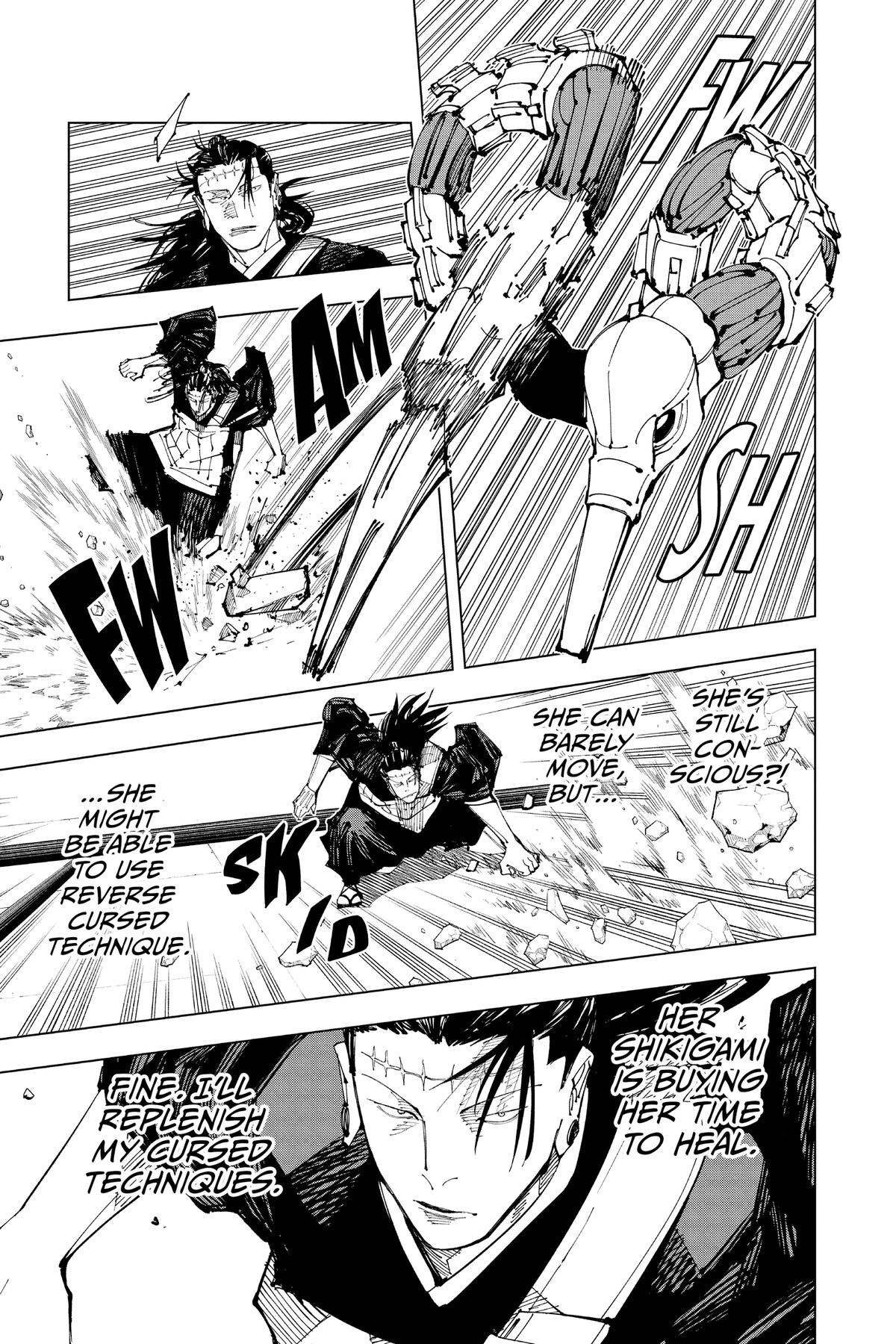 Jujutsu Kaisen Manga Chapter 206 page 15 - Stars and Oil, Part 2 scene