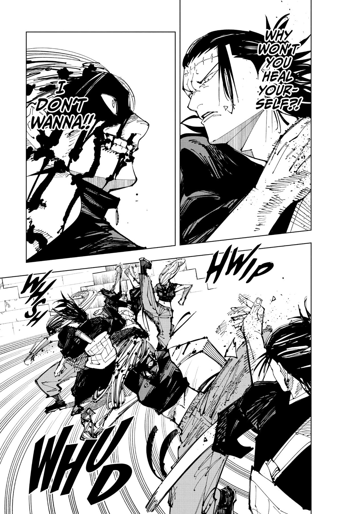 Jujutsu Kaisen Manga Chapter 206 page 17 - Stars and Oil, Part 2 scene