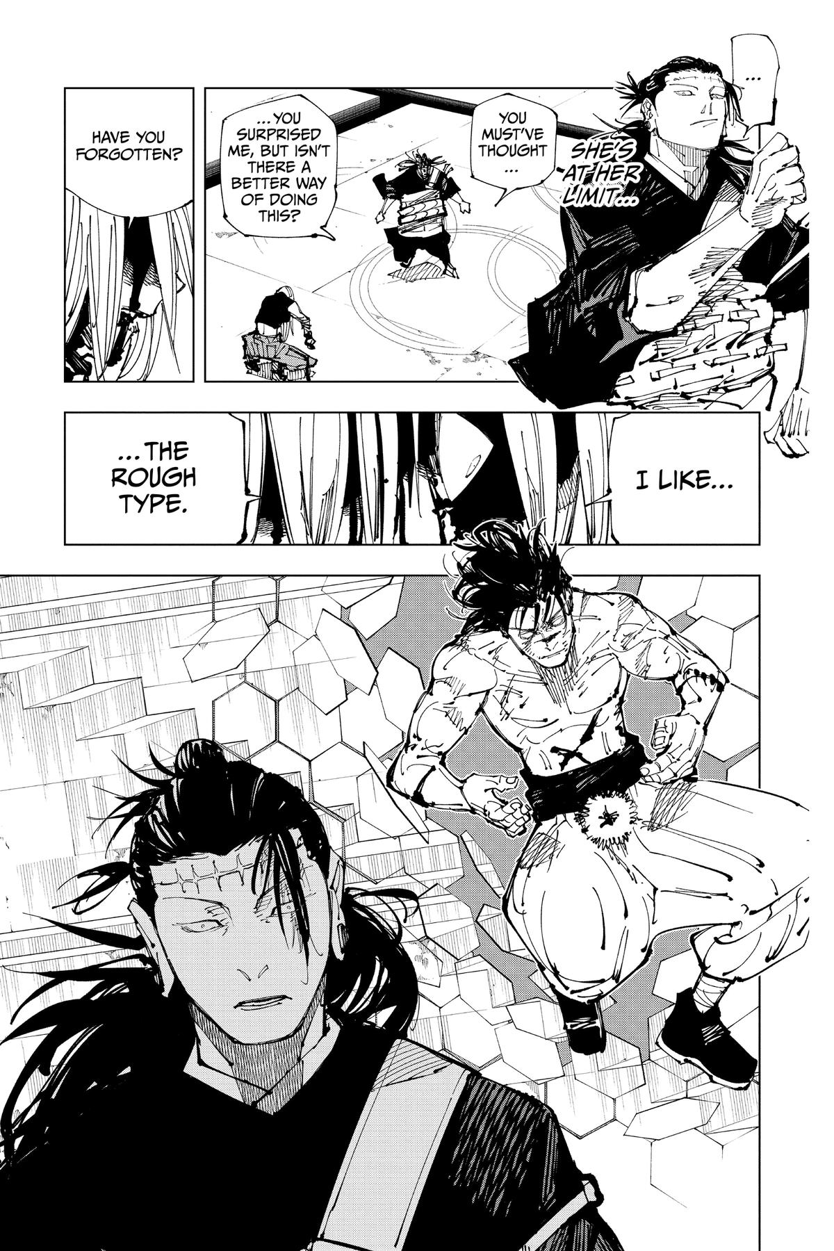 Jujutsu Kaisen Manga Chapter 206 page 19 - Stars and Oil, Part 2 scene