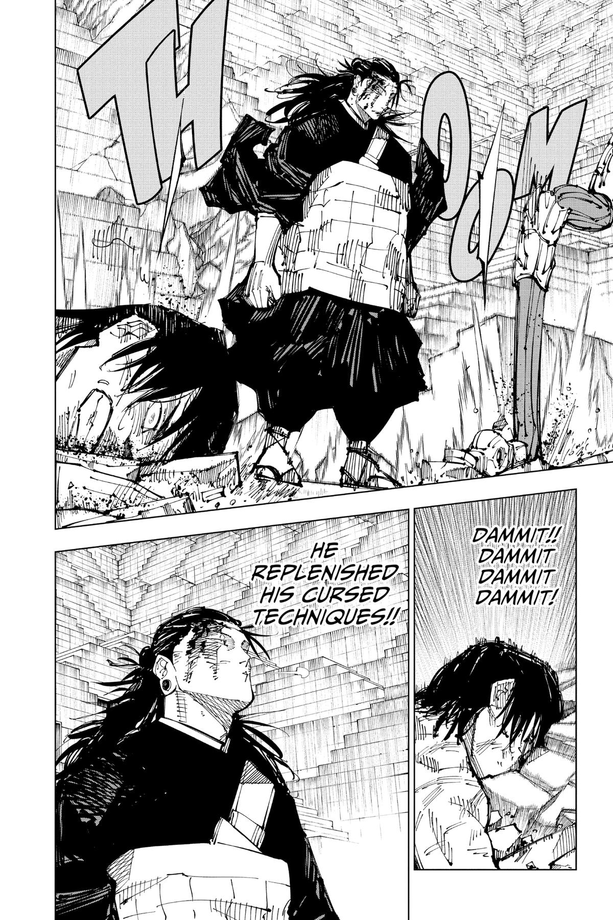 Jujutsu Kaisen Manga Chapter 207 page 12 - Stars and Oil, Part 3 scene