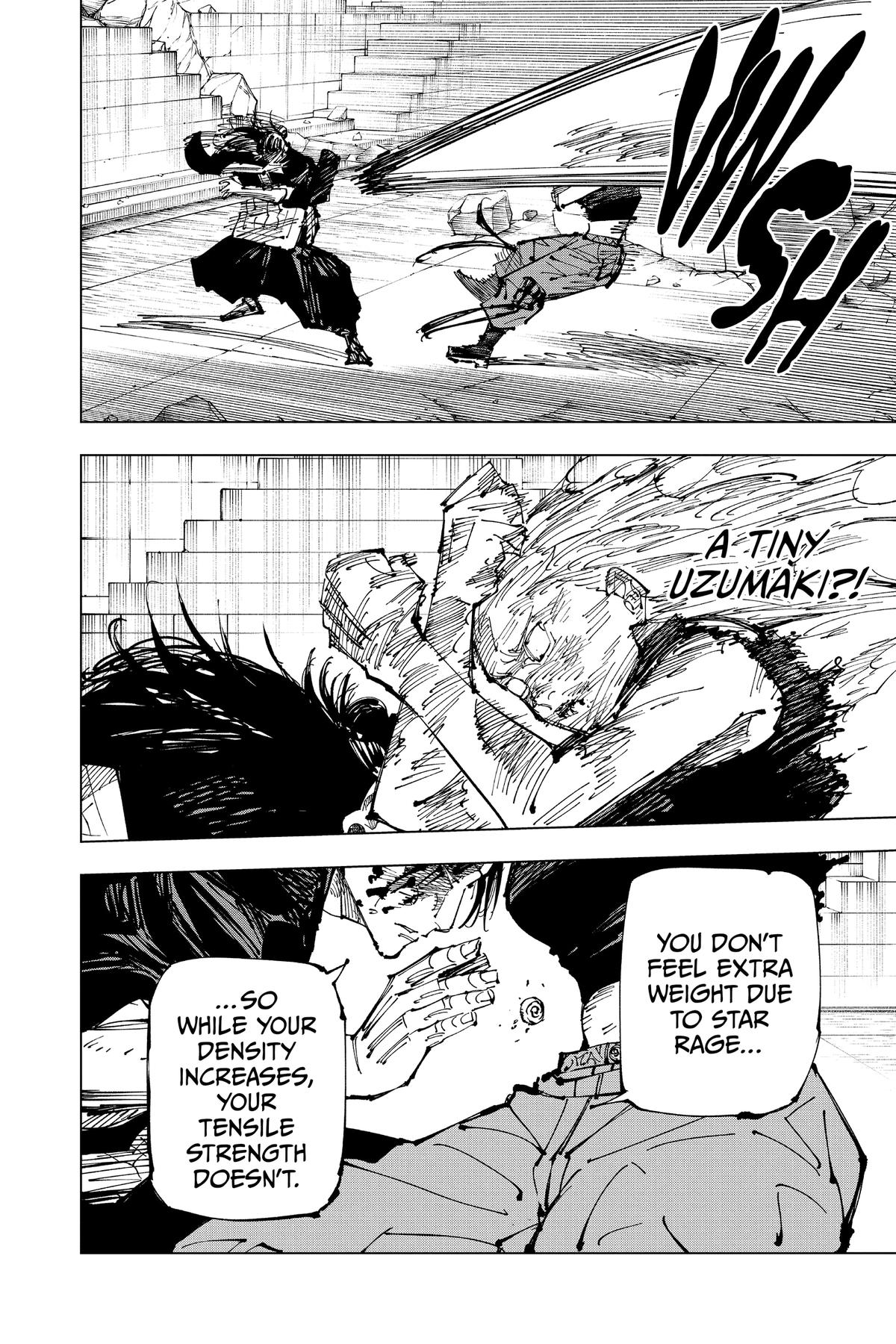 Jujutsu Kaisen Manga Chapter 207 page 18 - Stars and Oil, Part 3 scene