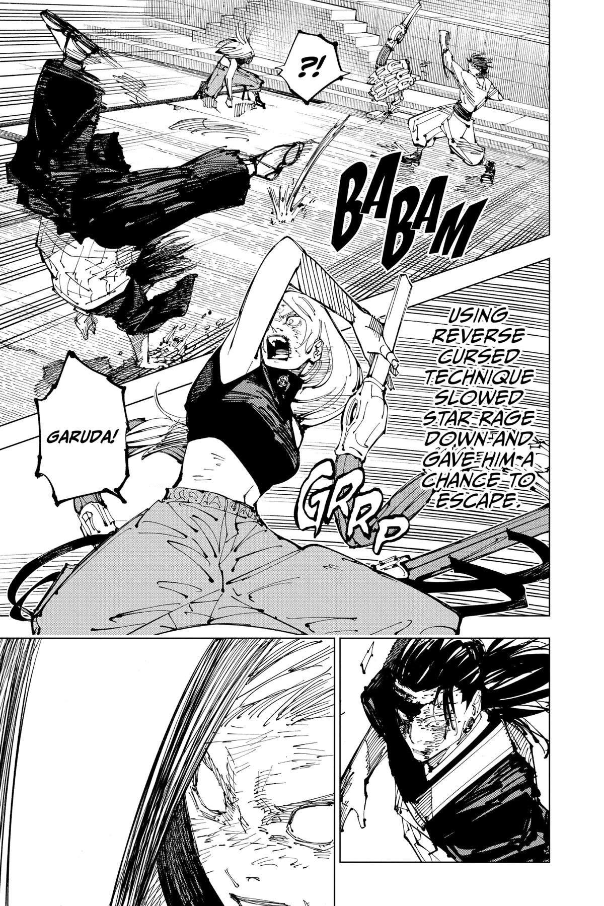 Jujutsu Kaisen Manga Chapter 207 page 9 - Stars and Oil, Part 3 scene