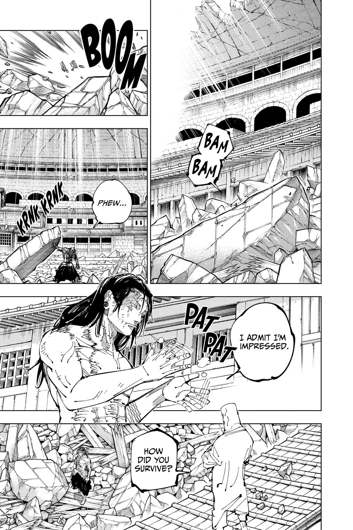 Jujutsu Kaisen Manga Chapter 208 page 16 - Stars and Oil, Part 4 scene