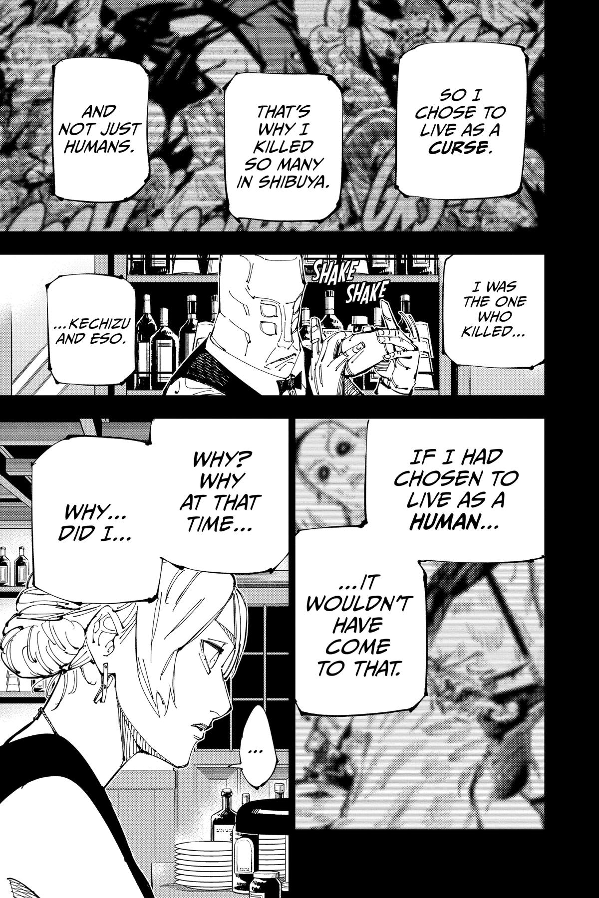 Jujutsu Kaisen Manga Chapter 208 page 3 - Stars and Oil, Part 4 scene