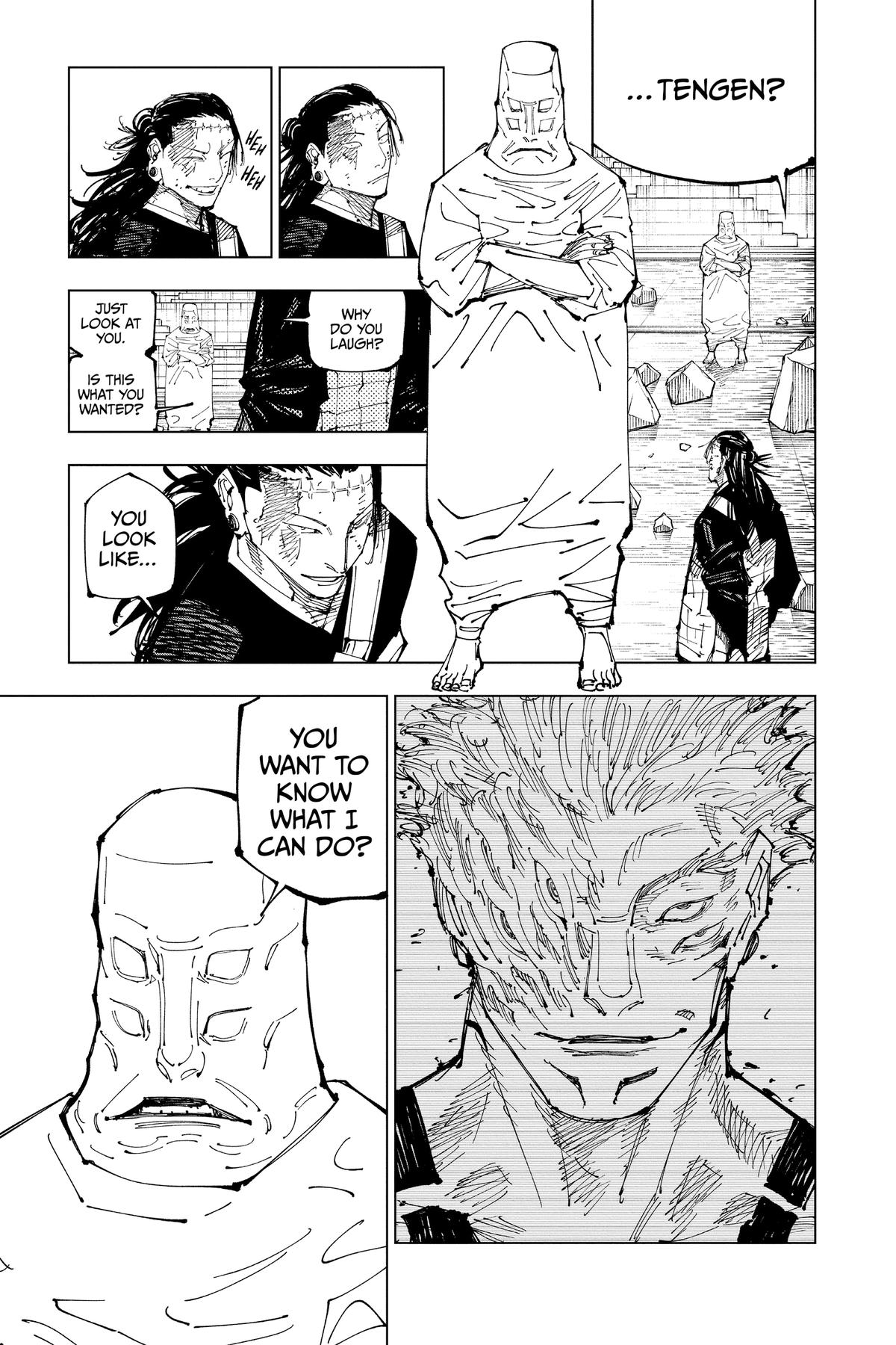 Jujutsu Kaisen Manga Chapter 208 page 9 - Stars and Oil, Part 4 scene