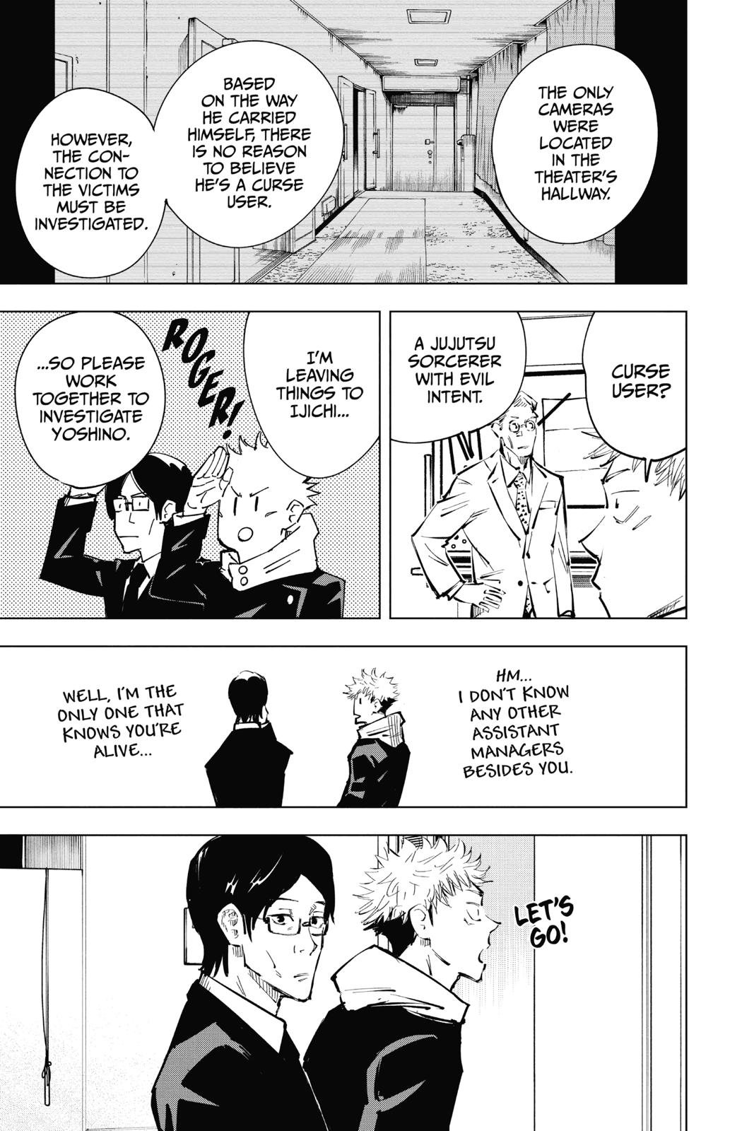 Jujutsu Kaisen Manga Chapter 21 page 11 - Young Fish and Reverse Punishment, Part 3 scene