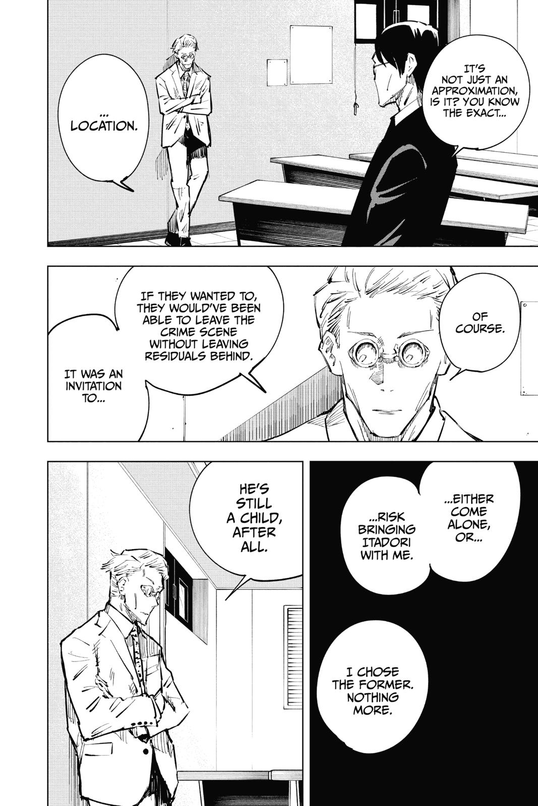 Jujutsu Kaisen Manga Chapter 21 page 12 - Young Fish and Reverse Punishment, Part 3 scene