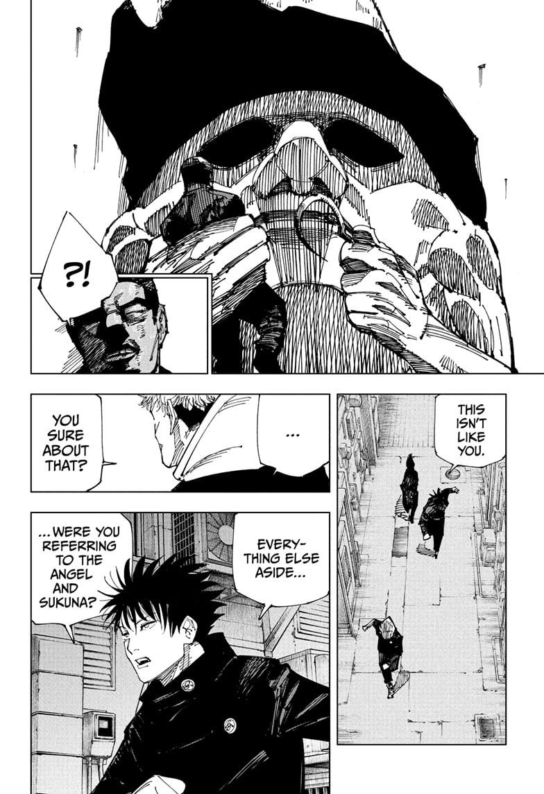 Jujutsu Kaisen Manga Chapter 210 page 12 - Offering to the Unknown, Part 2 scene
