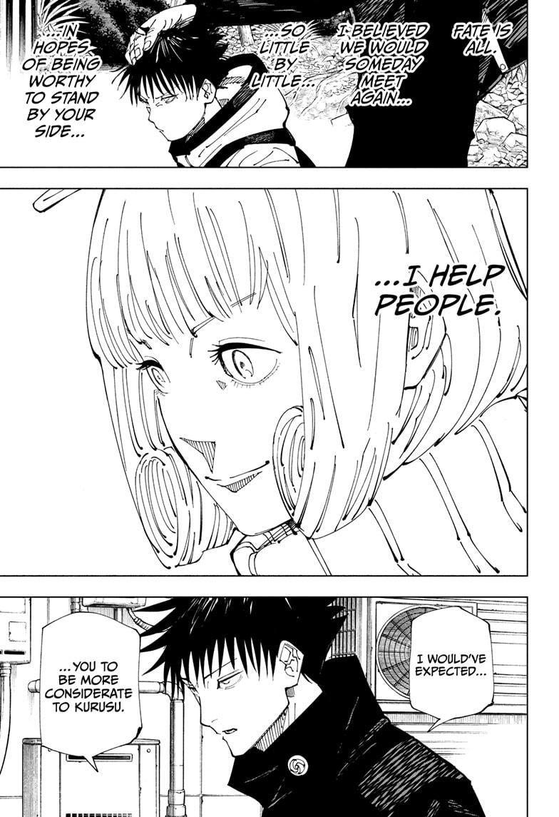Jujutsu Kaisen Manga Chapter 210 page 17 - Offering to the Unknown, Part 2 scene