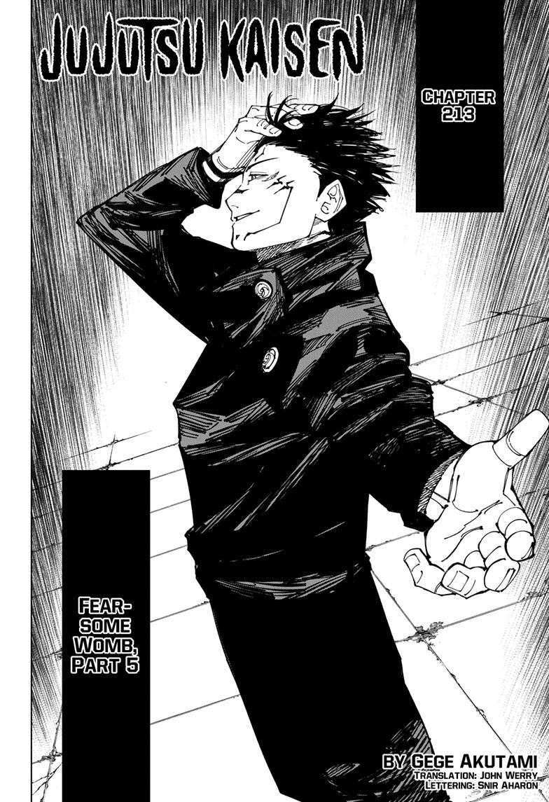 Jujutsu Kaisen Manga Chapter 213 page 3 - Fearsome Womb, Part 5 scene