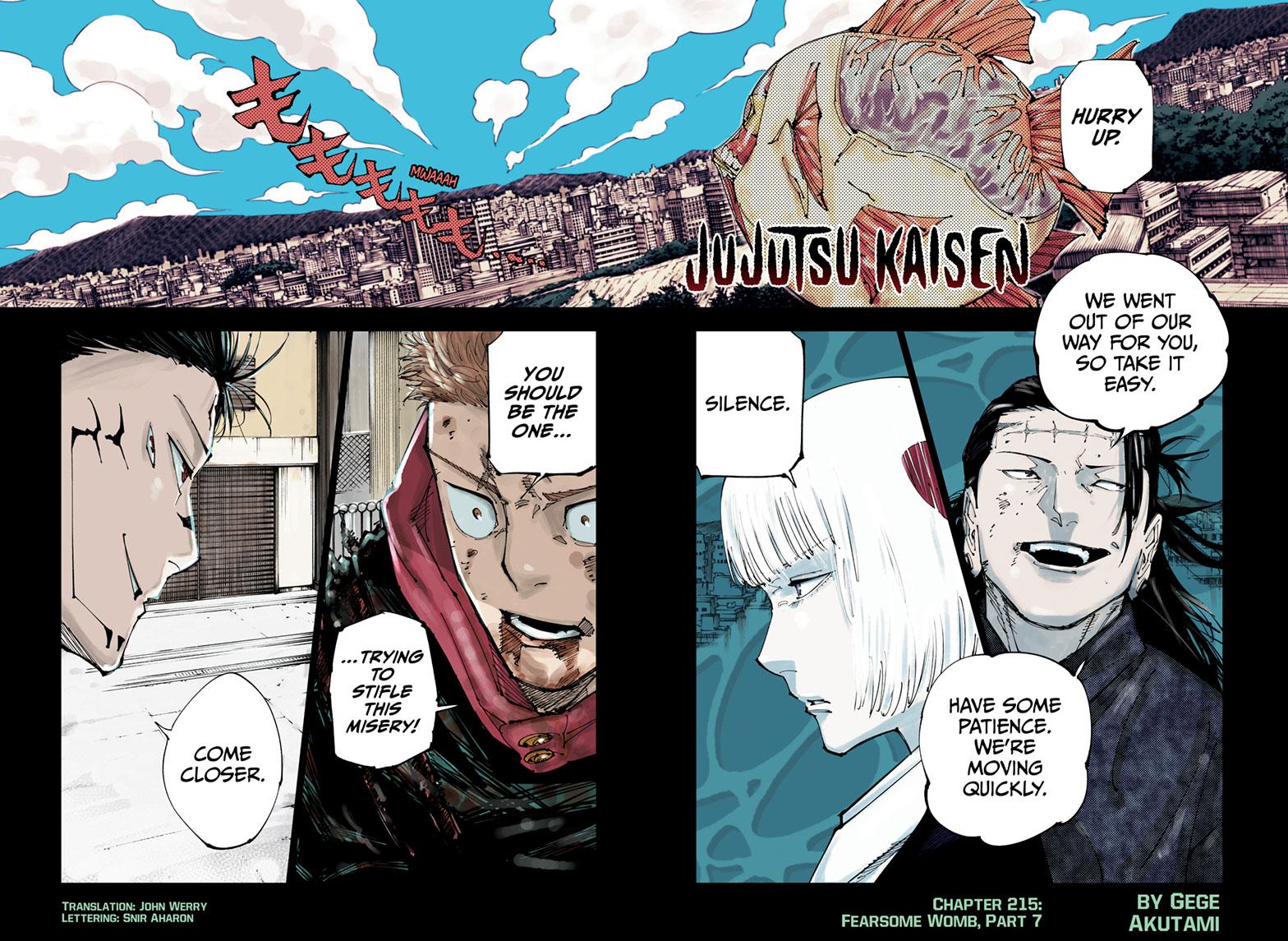 Jujutsu Kaisen Manga Chapter 215 page 1 - Fearsome Womb, Part 7 scene