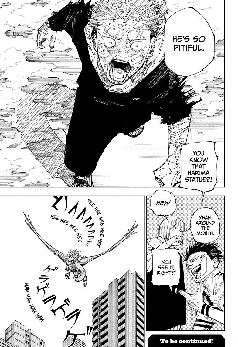 Jujutsu Kaisen Manga Chapter 215 page 19 - Fearsome Womb, Part 7 scene