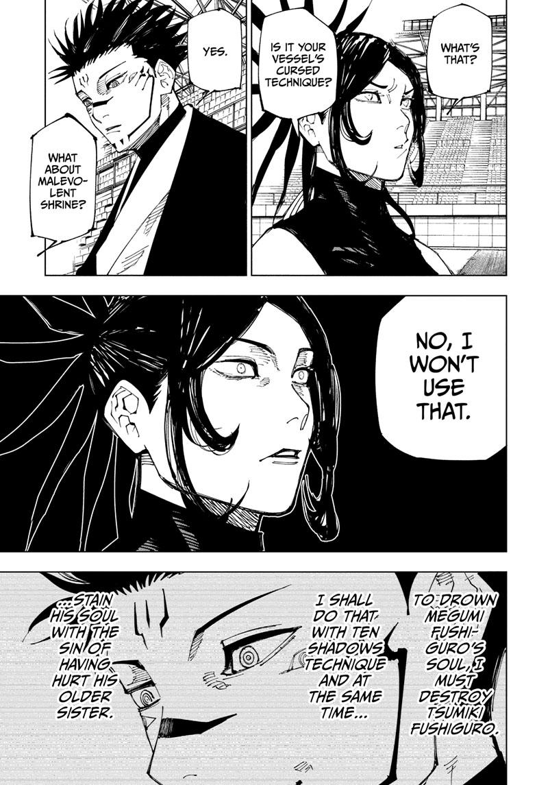 Jujutsu Kaisen Manga Chapter 217 page 15 - Bath, Part 2 scene