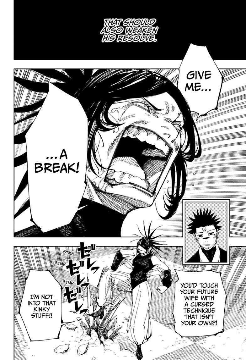 Jujutsu Kaisen Manga Chapter 217 page 16 - Bath, Part 2 scene