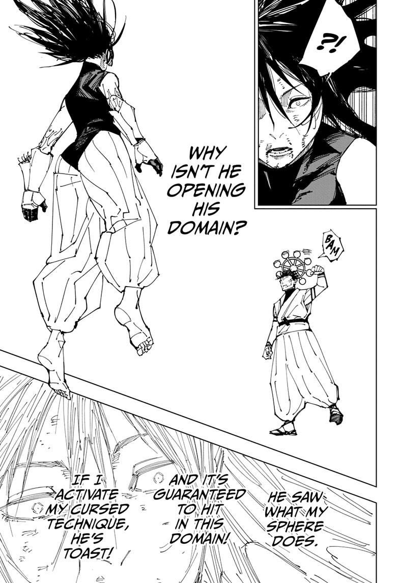Jujutsu Kaisen Manga Chapter 219 page 14 - Bath, Part 4 scene