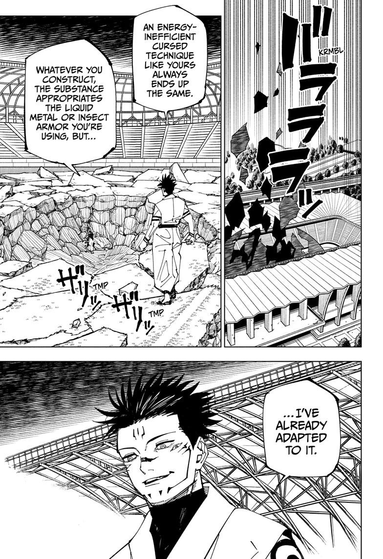 Jujutsu Kaisen Manga Chapter 219 page 18 - Bath, Part 4 scene