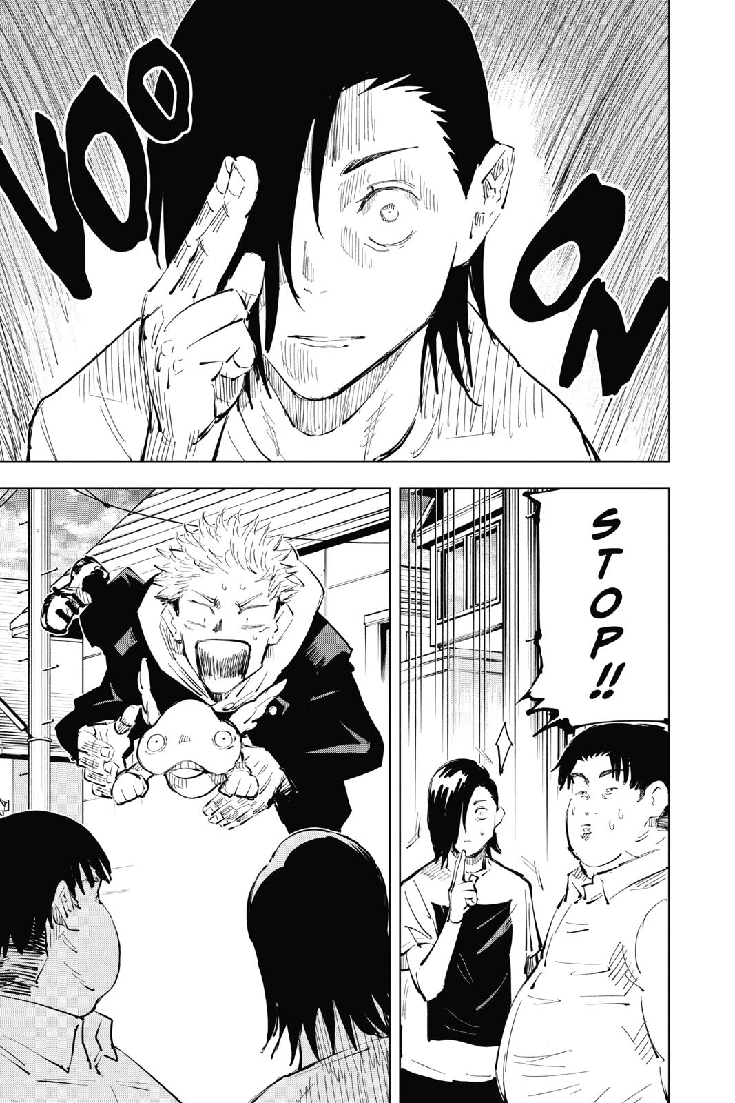 Jujutsu Kaisen Manga Chapter 22 page 13 - Young Fish and Reverse Punishment, Part 4 scene