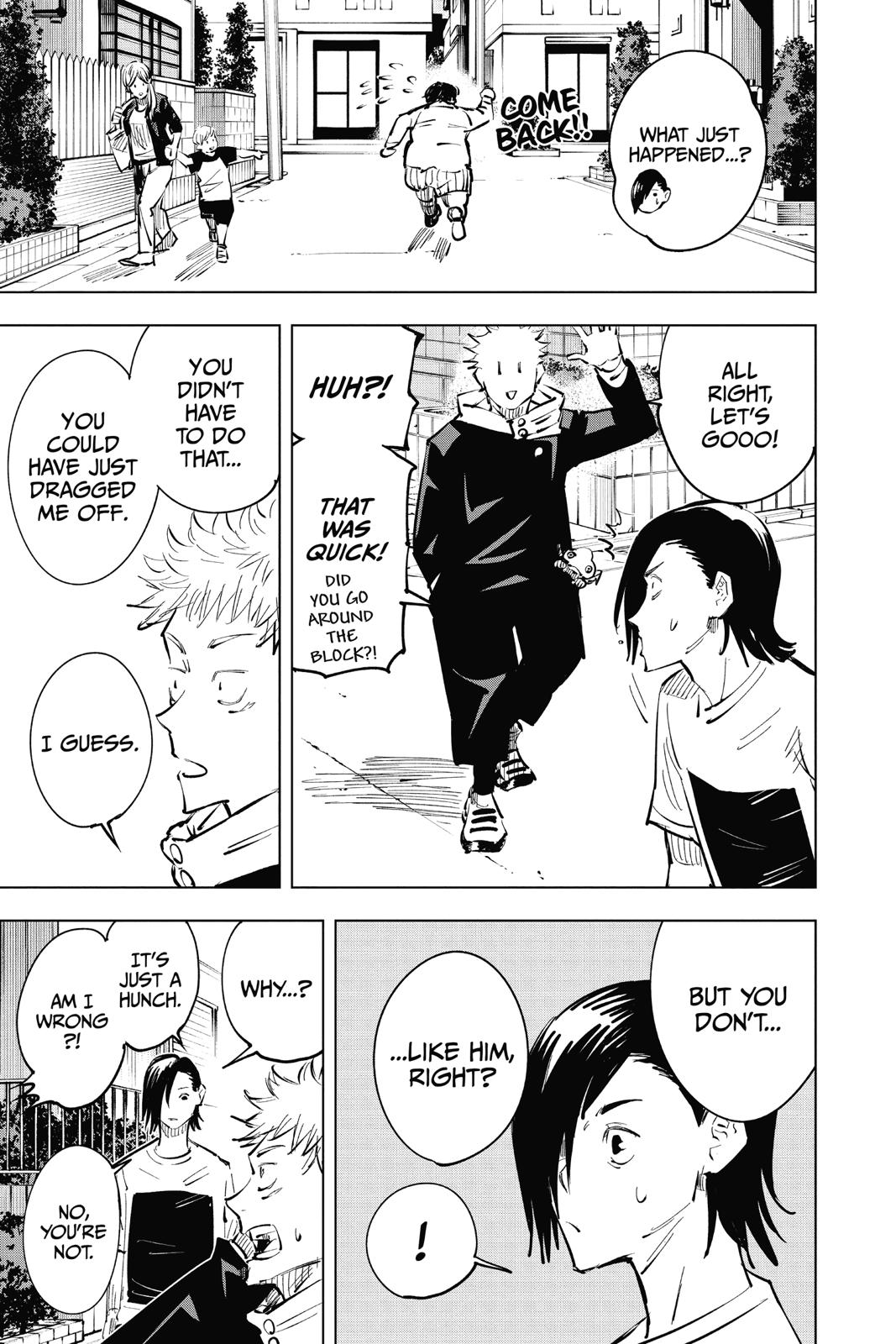 Jujutsu Kaisen Manga Chapter 22 page 17 - Young Fish and Reverse Punishment, Part 4 scene