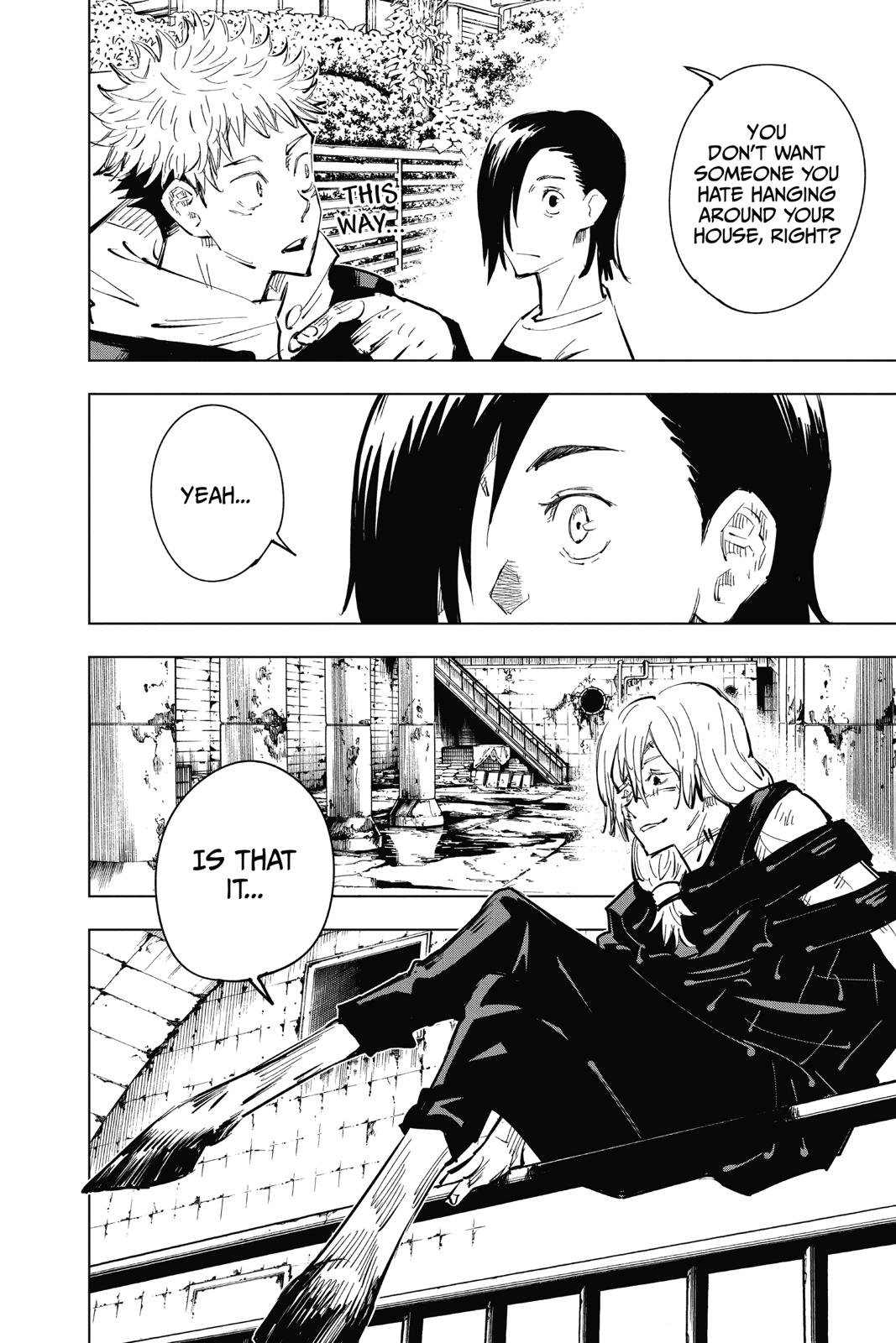 Jujutsu Kaisen Manga Chapter 22 page 18 - Young Fish and Reverse Punishment, Part 4 scene