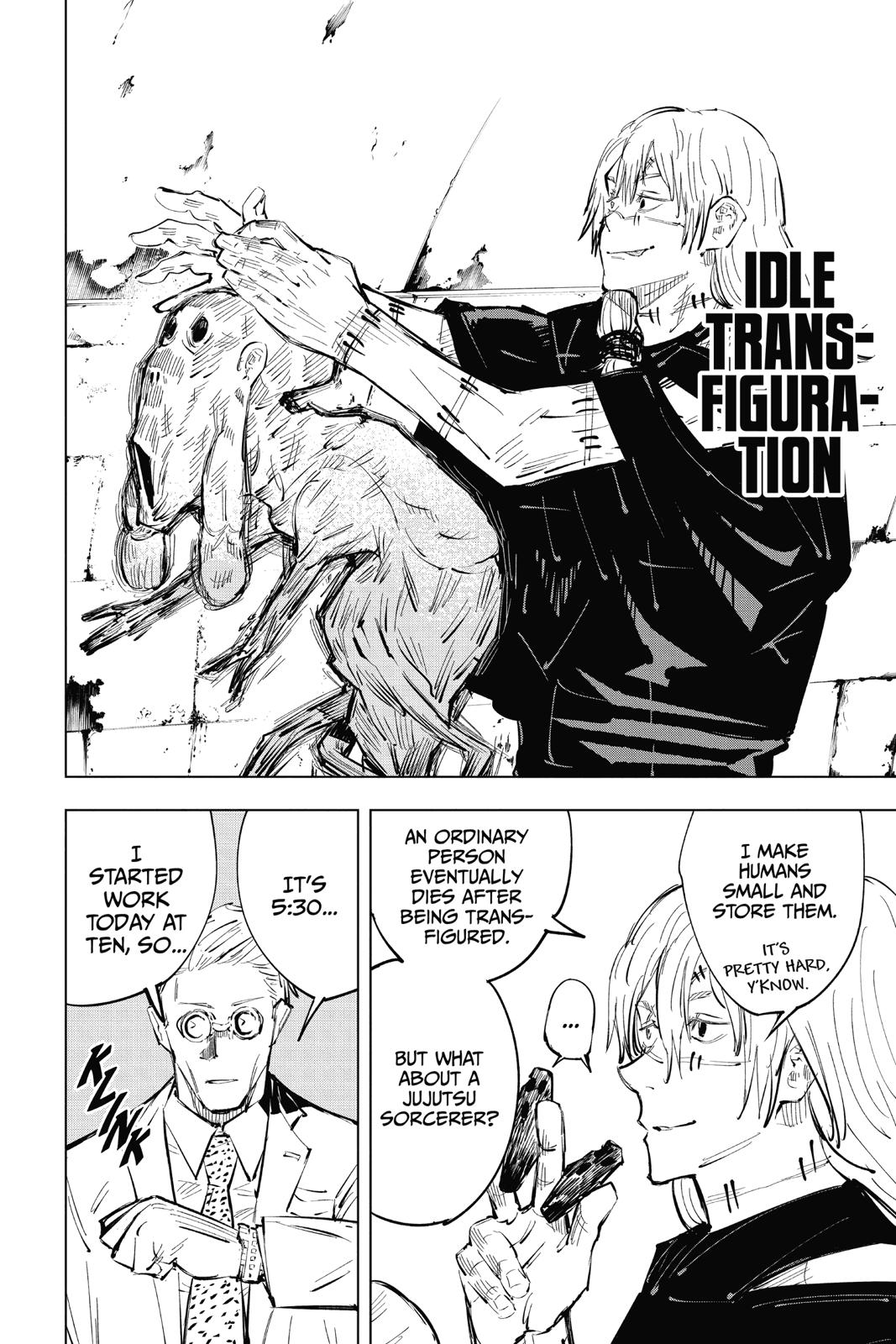 Jujutsu Kaisen Manga Chapter 22 page 8 - Young Fish and Reverse Punishment, Part 4 scene