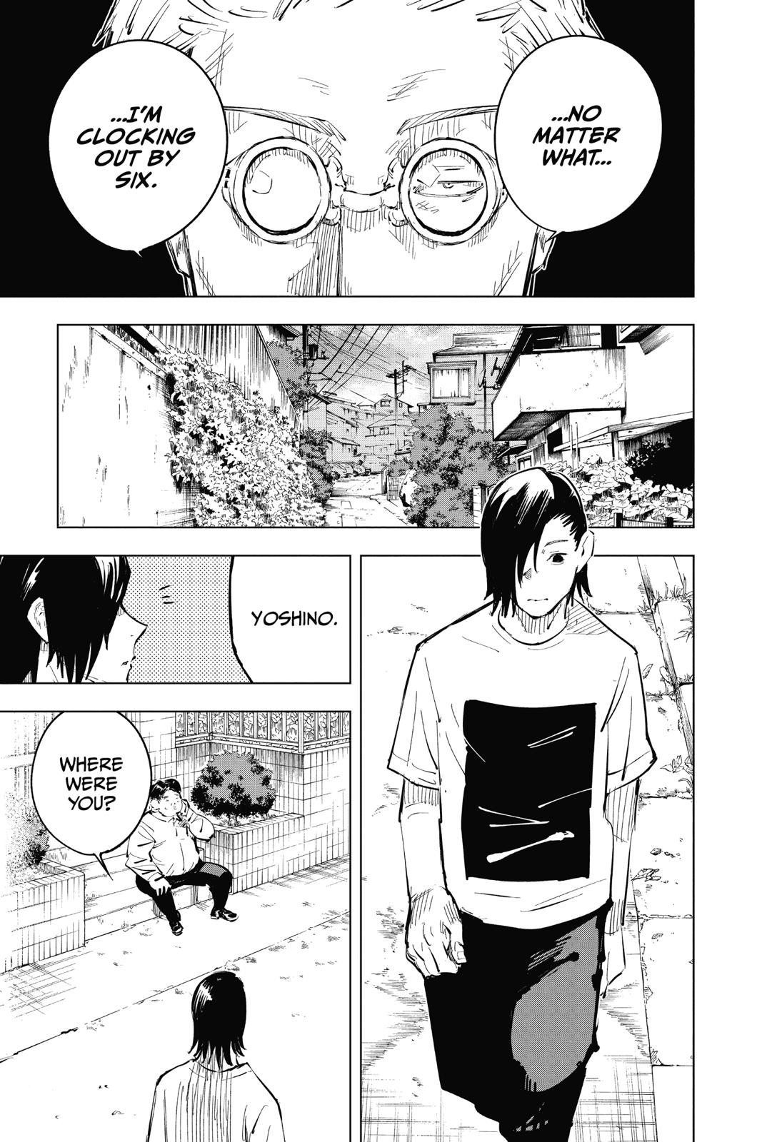 Jujutsu Kaisen Manga Chapter 22 page 9 - Young Fish and Reverse Punishment, Part 4 scene