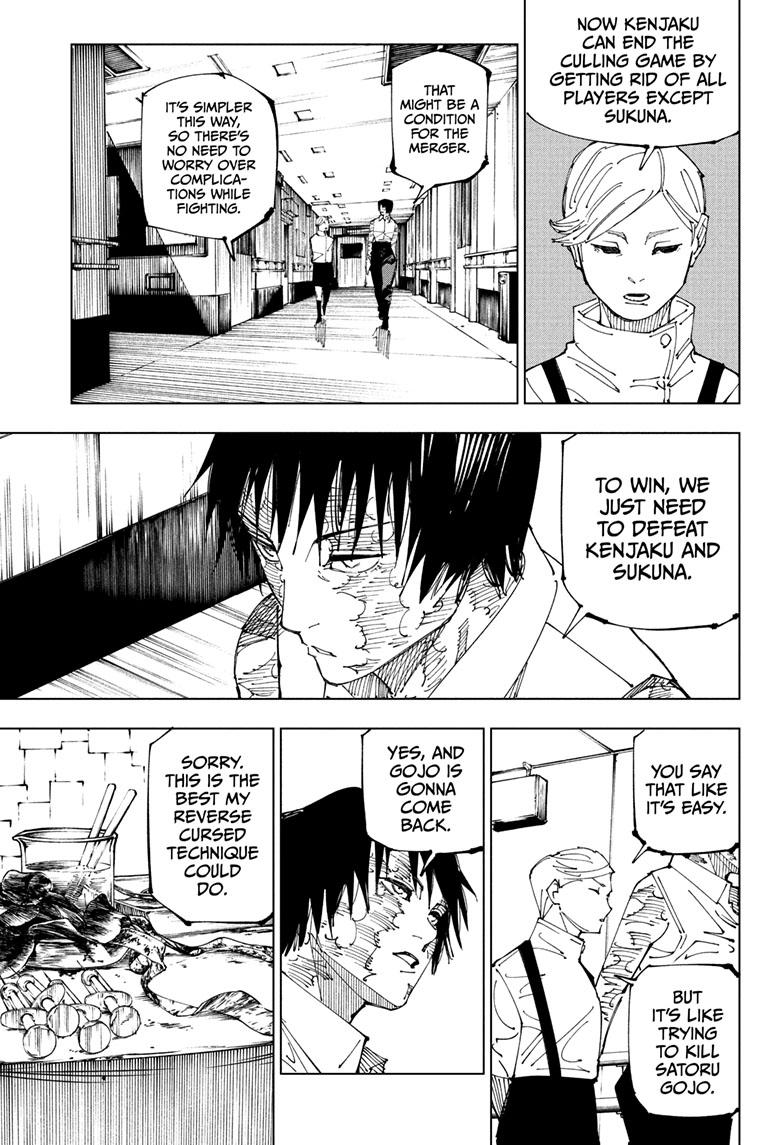 Jujutsu Kaisen Manga Chapter 220 page 10 - Self-Purification, Self-Constraint scene